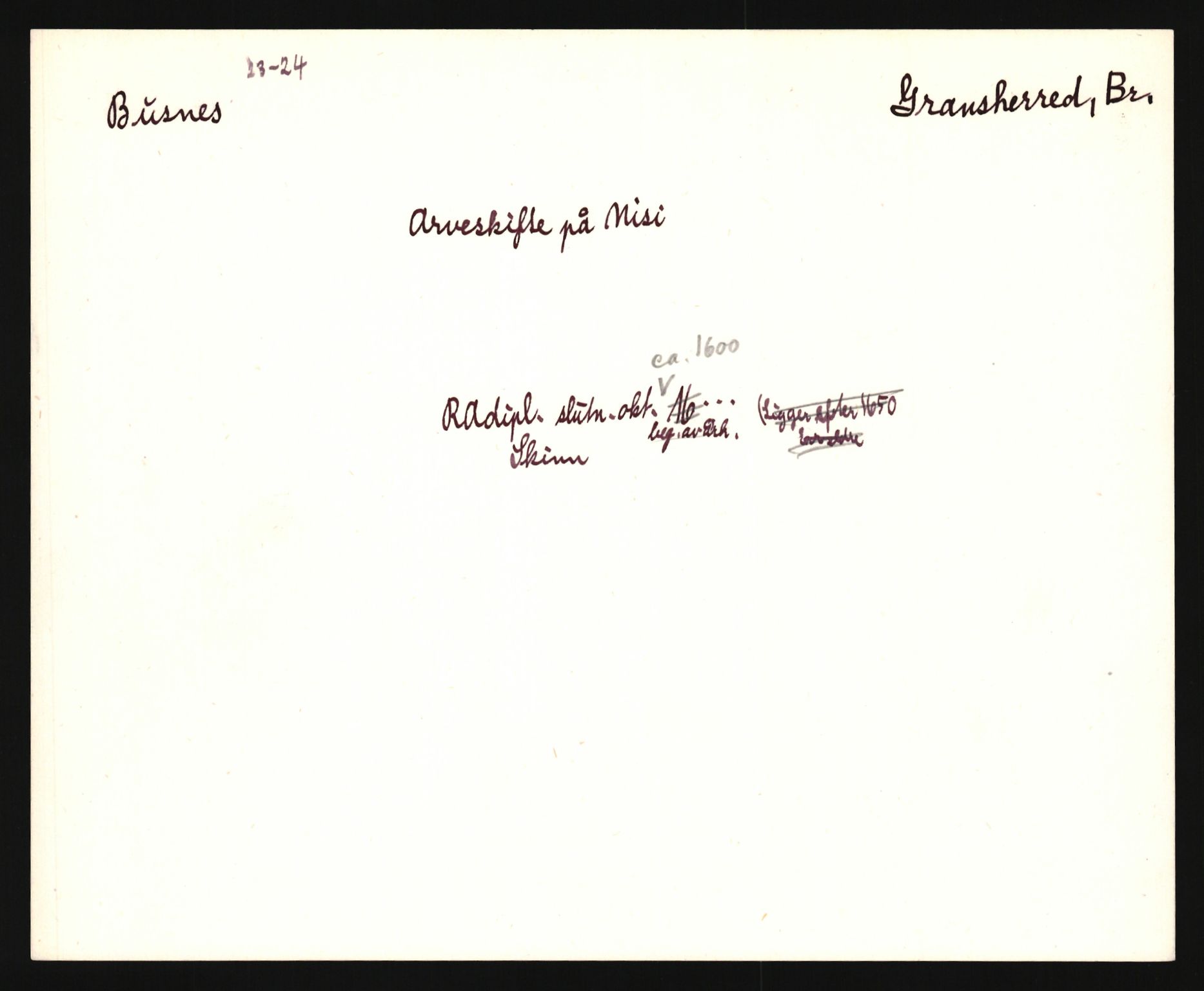 Riksarkivets diplomsamling, AV/RA-EA-5965/F35/F35e/L0021: Registreringssedler Telemark 2, 1400-1700, p. 385