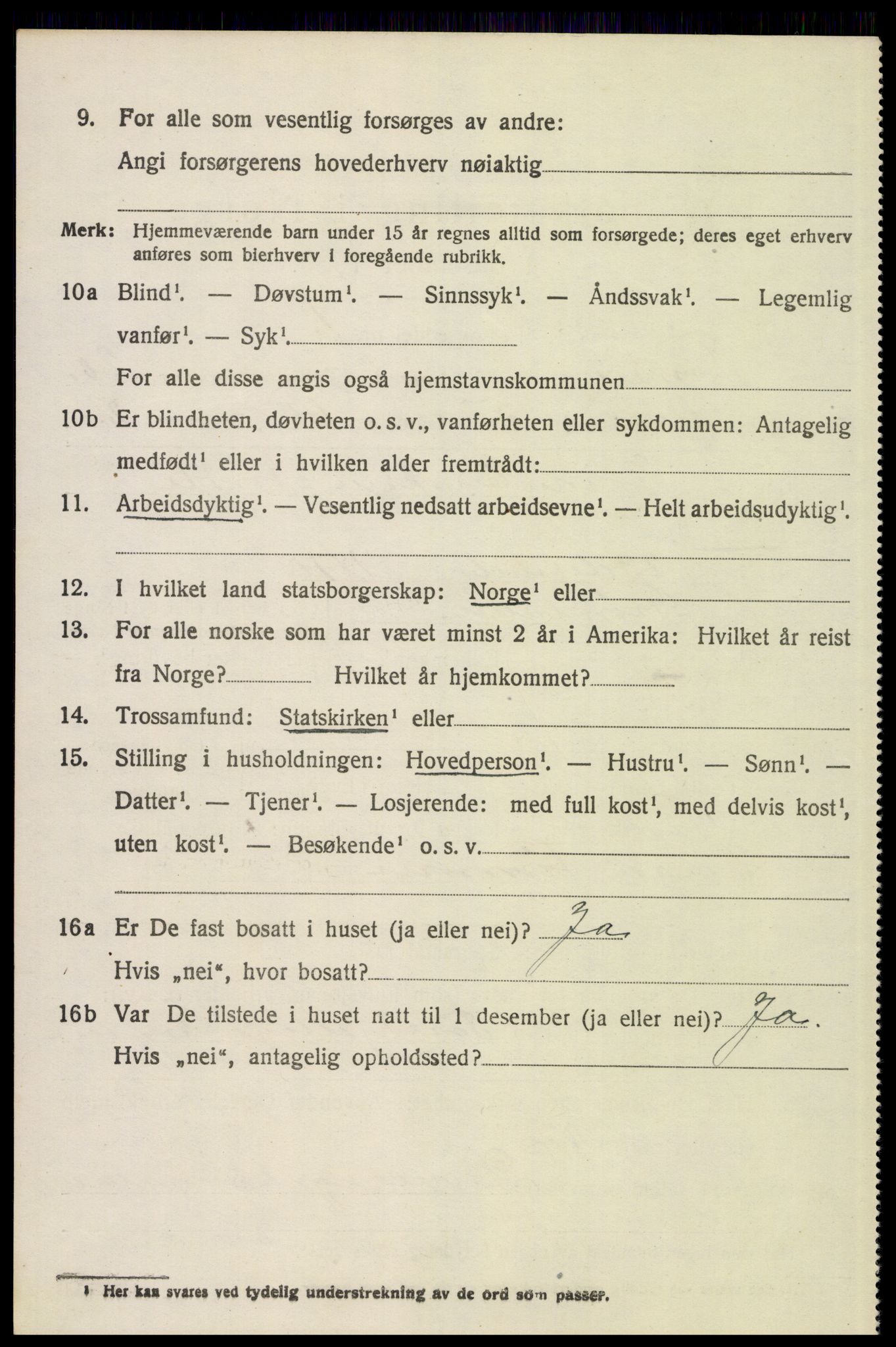 SAH, 1920 census for Trysil, 1920, p. 13054