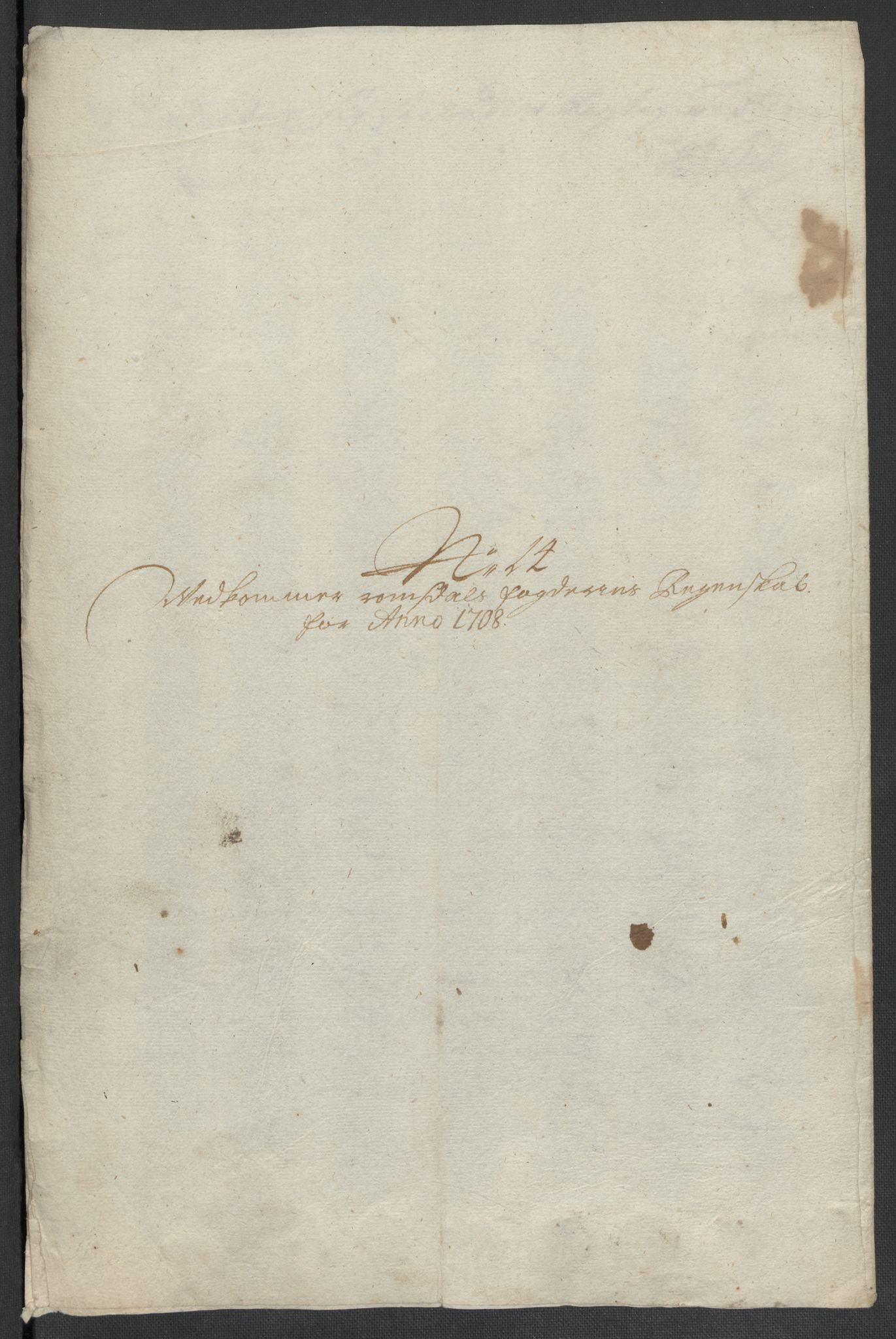 Rentekammeret inntil 1814, Reviderte regnskaper, Fogderegnskap, AV/RA-EA-4092/R55/L3658: Fogderegnskap Romsdal, 1707-1708, p. 300