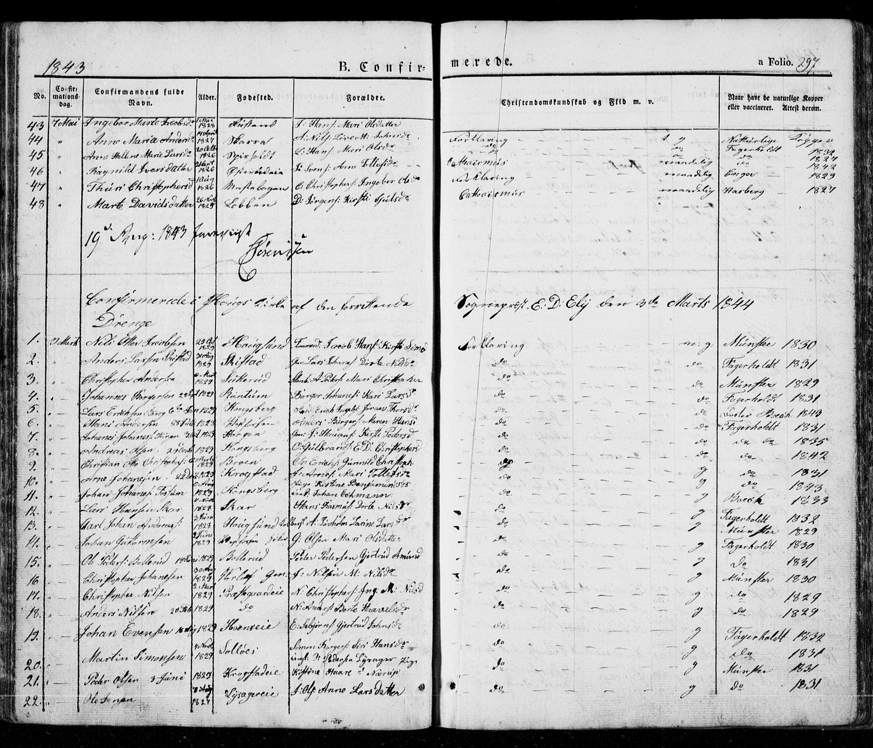 Eiker kirkebøker, AV/SAKO-A-4/G/Ga/L0002: Parish register (copy) no. I 2, 1832-1856, p. 297