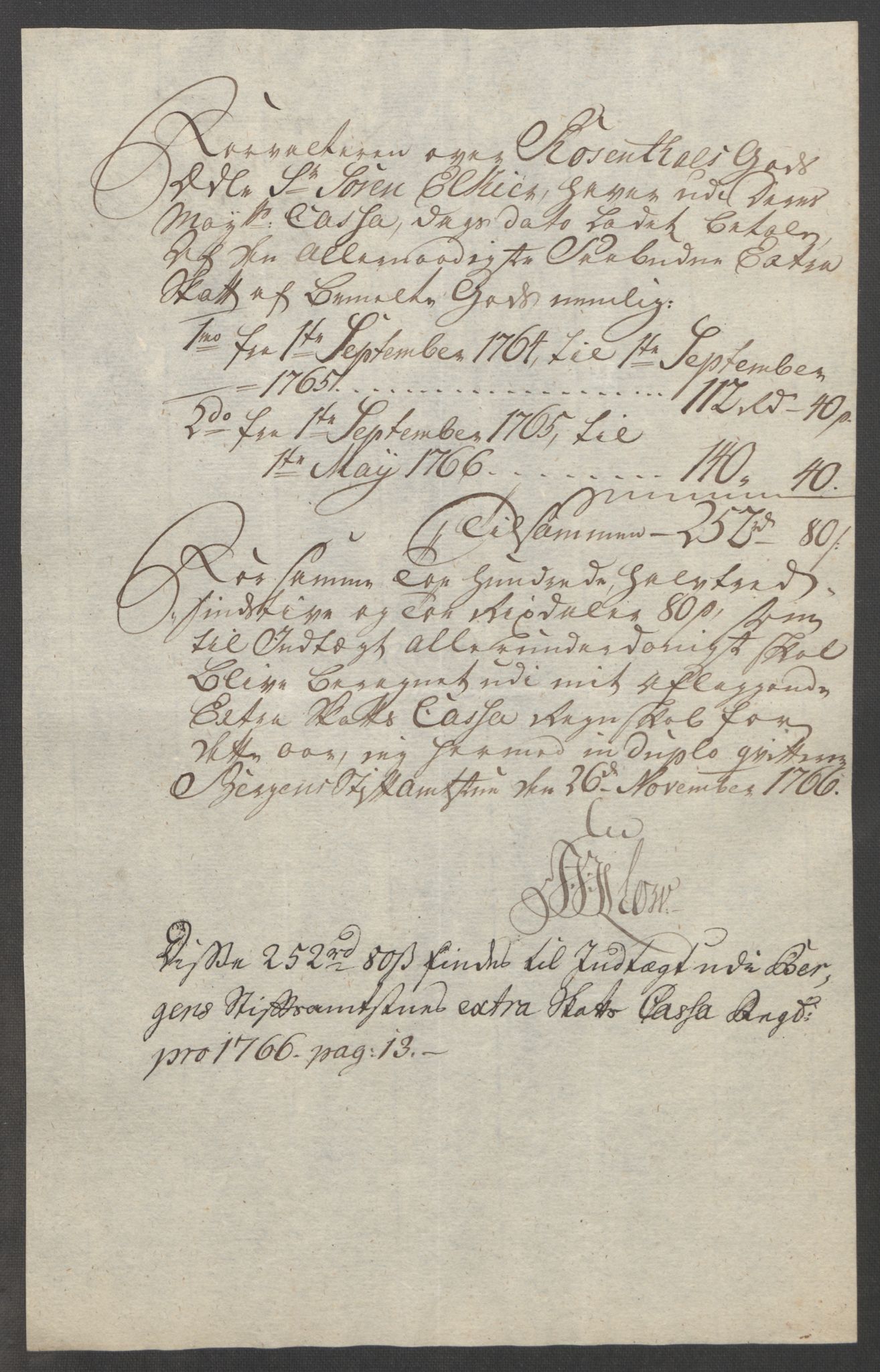 Rentekammeret inntil 1814, Reviderte regnskaper, Fogderegnskap, AV/RA-EA-4092/R49/L3157: Ekstraskatten Rosendal Baroni, 1762-1772, p. 138