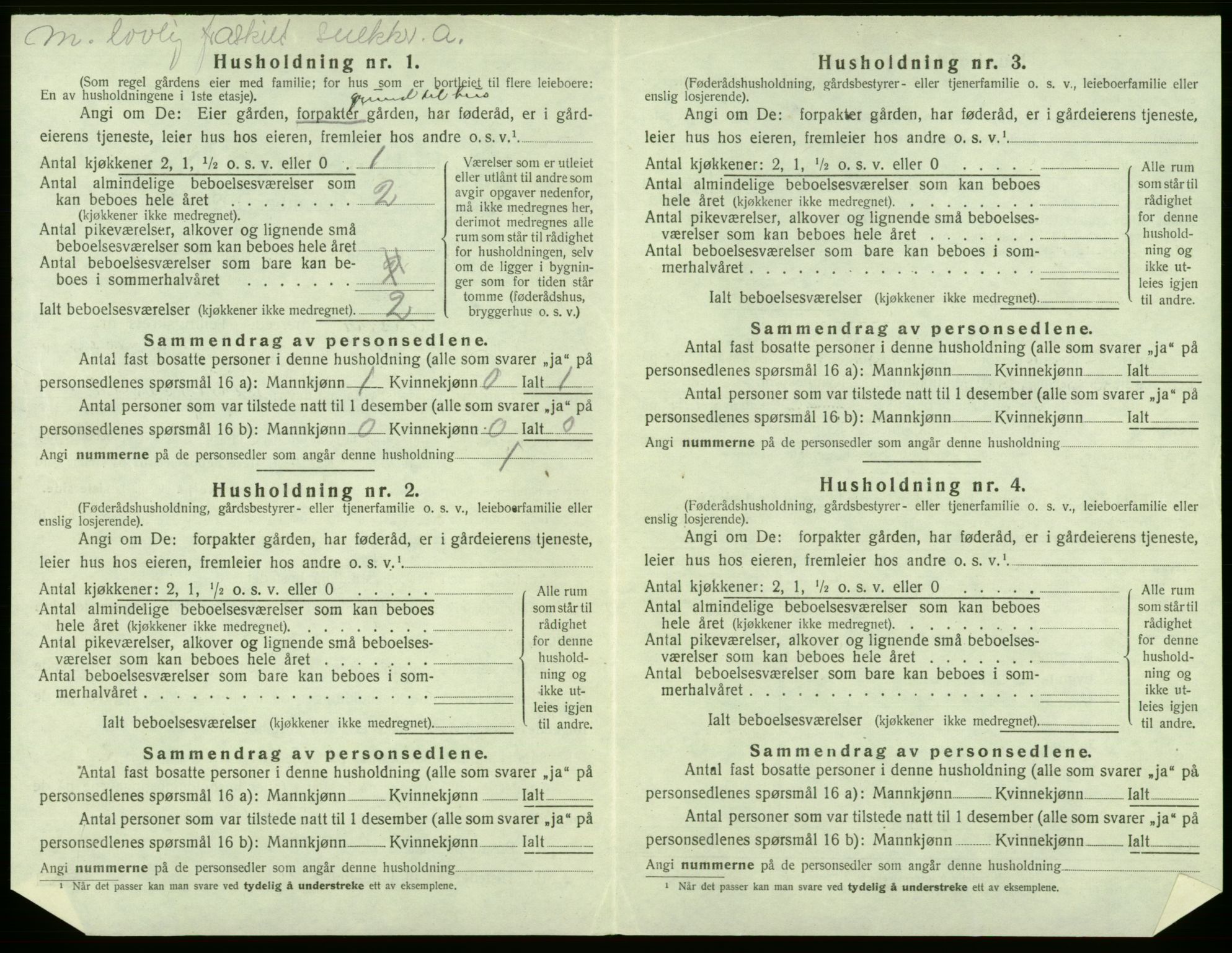 SAB, 1920 census for Sund, 1920, p. 578