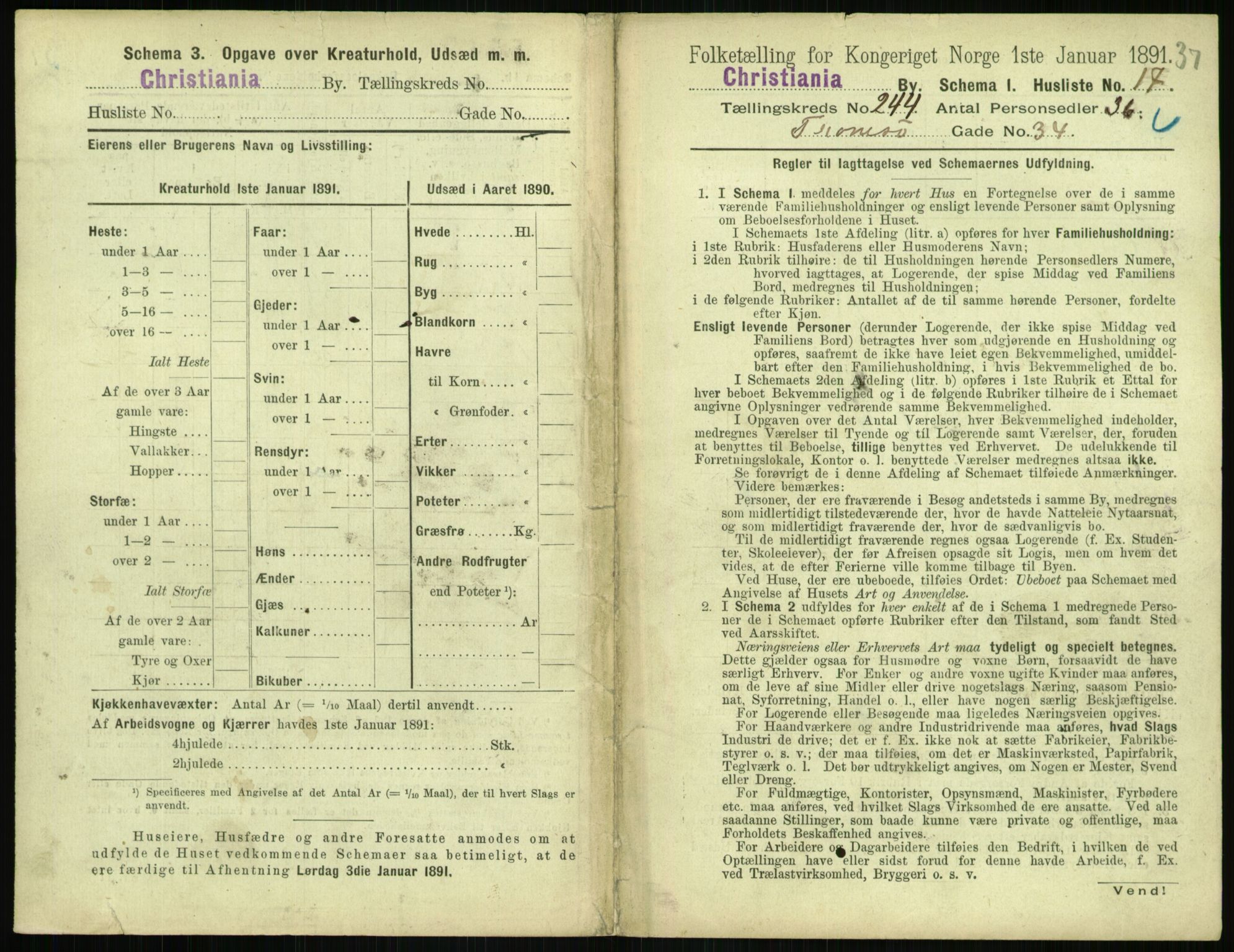 RA, 1891 census for 0301 Kristiania, 1891, p. 148432