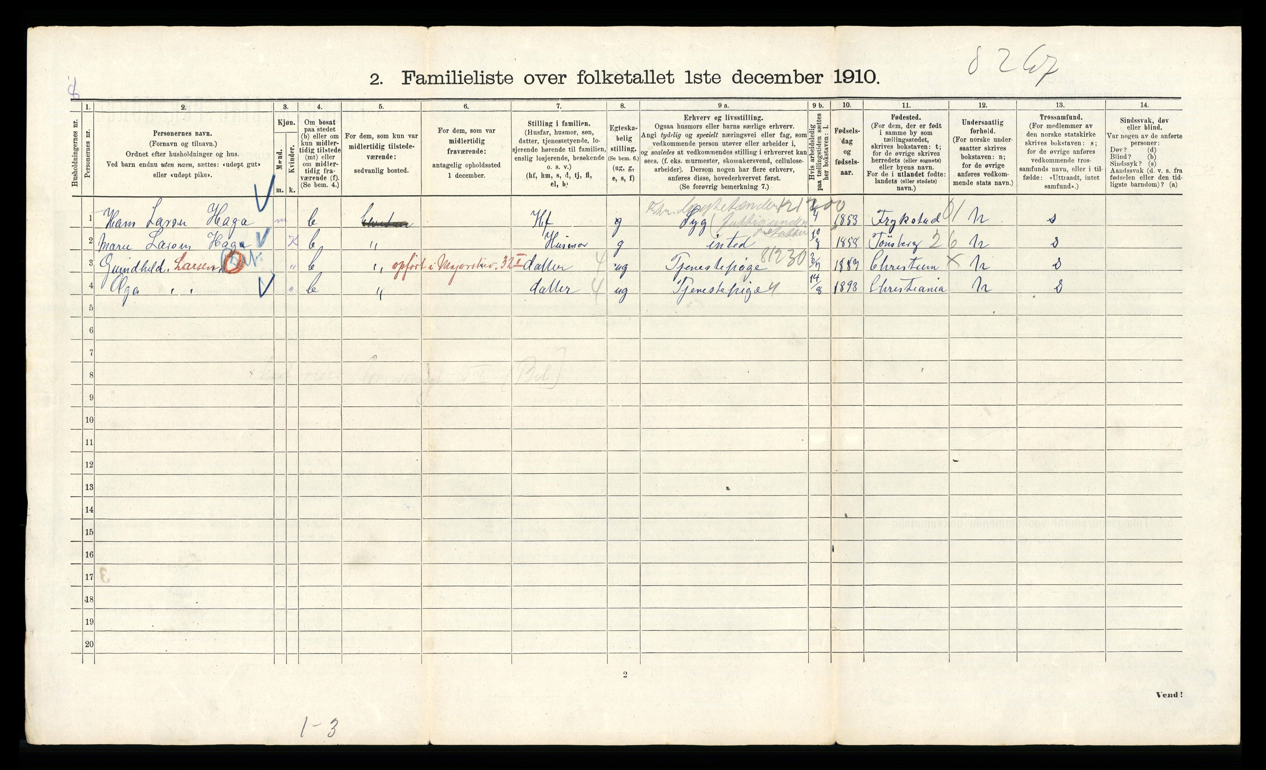 RA, 1910 census for Kristiania, 1910, p. 80754