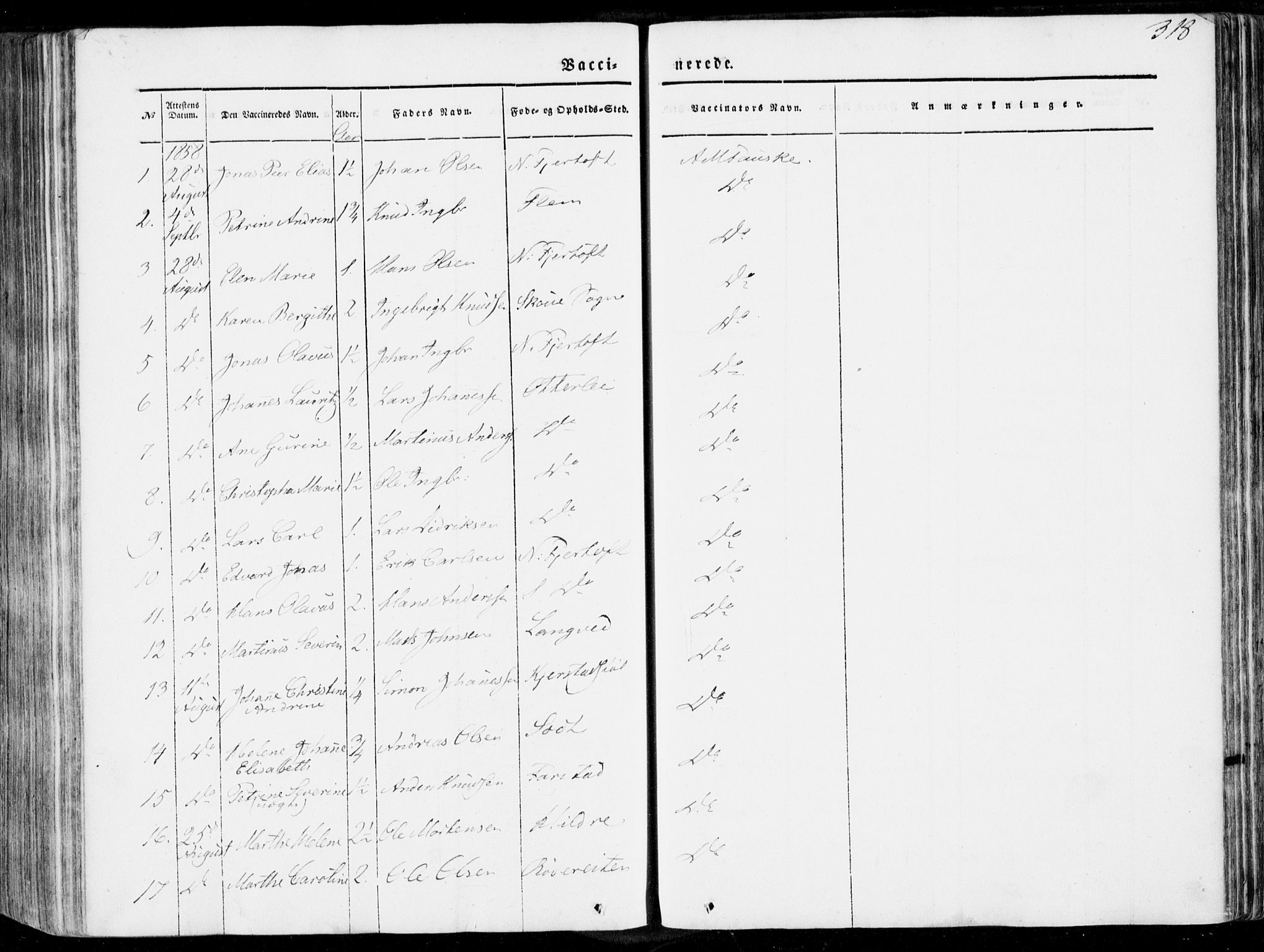 Ministerialprotokoller, klokkerbøker og fødselsregistre - Møre og Romsdal, SAT/A-1454/536/L0497: Parish register (official) no. 536A06, 1845-1865, p. 318