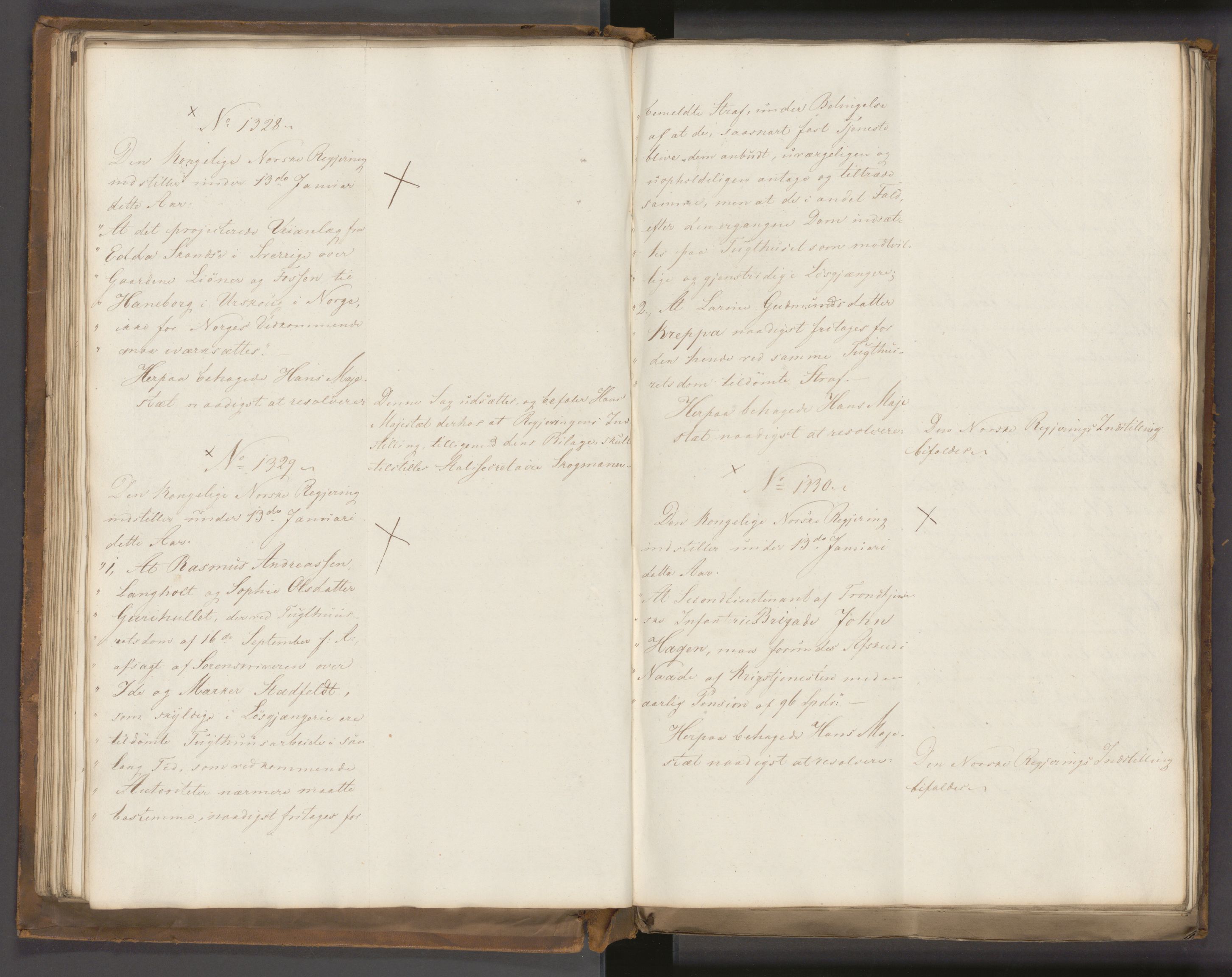 Statsrådssekretariatet, AV/RA-S-1001/A/Ab/L0022: Kgl. res. nr. 1210-1721, 1. halvår, 1826