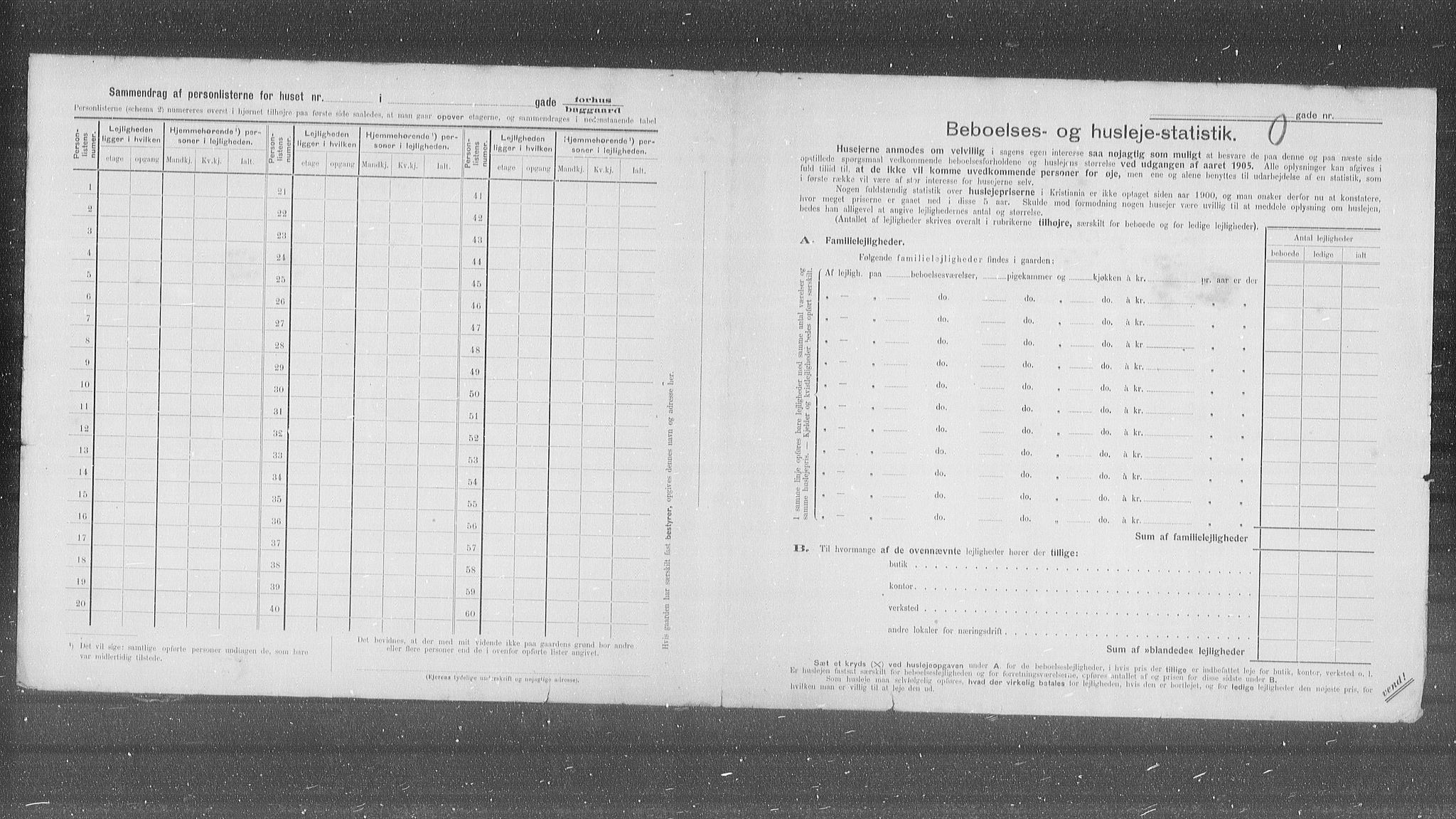 OBA, Municipal Census 1905 for Kristiania, 1905, p. 52910