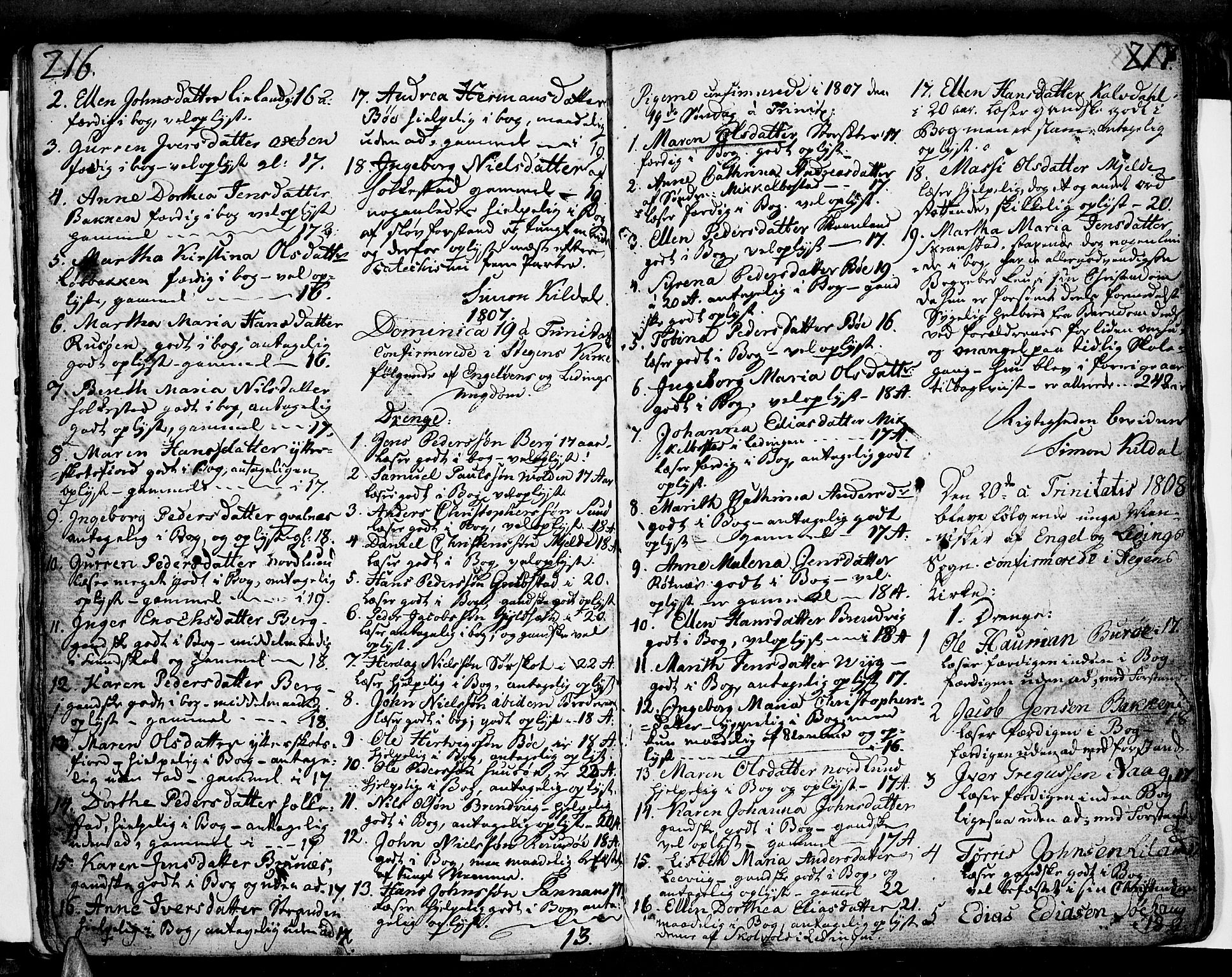 Ministerialprotokoller, klokkerbøker og fødselsregistre - Nordland, SAT/A-1459/855/L0796: Parish register (official) no. 855A04, 1776-1813, p. 216-217