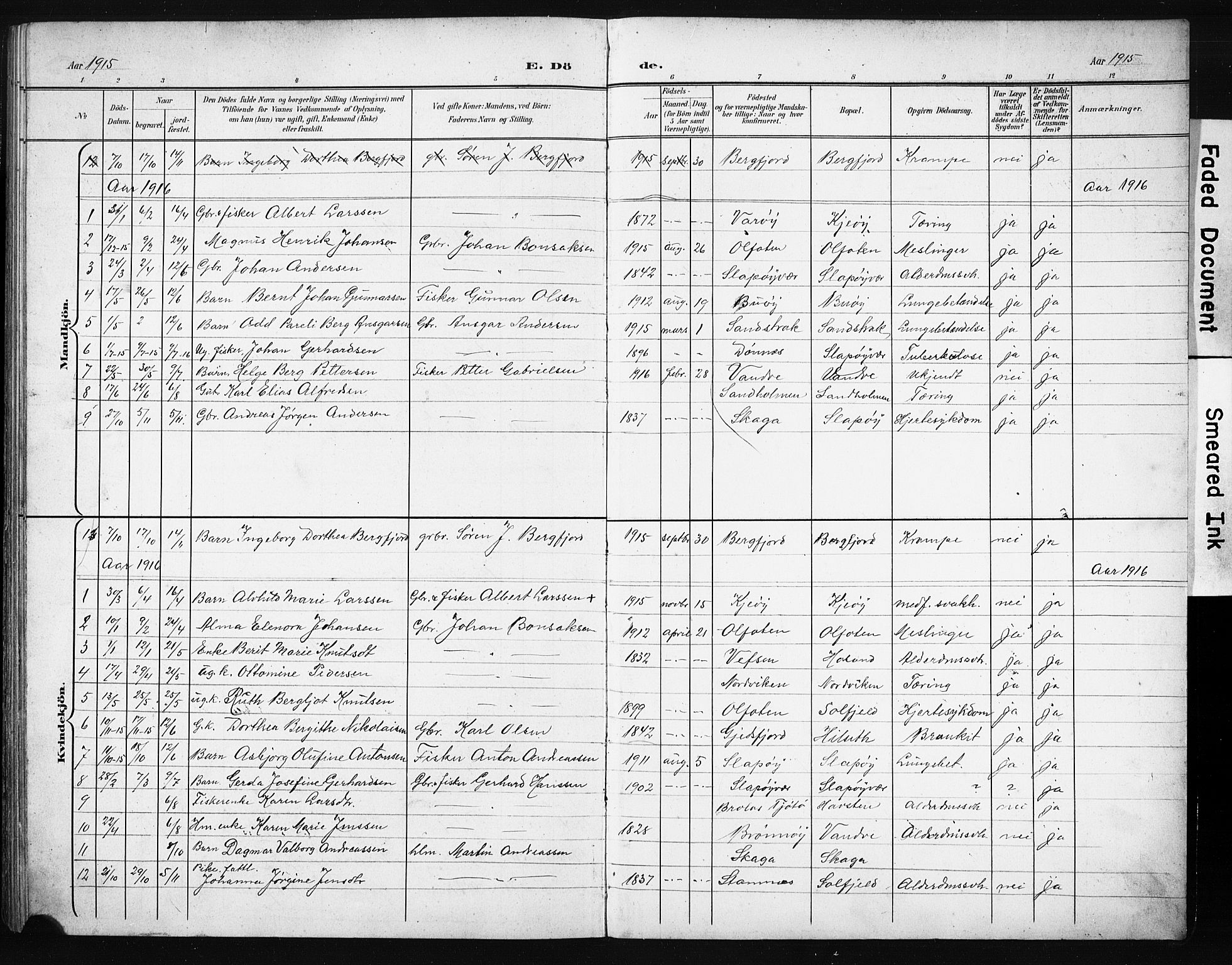 Ministerialprotokoller, klokkerbøker og fødselsregistre - Nordland, AV/SAT-A-1459/836/L0538: Parish register (copy) no. 836C02, 1901-1917