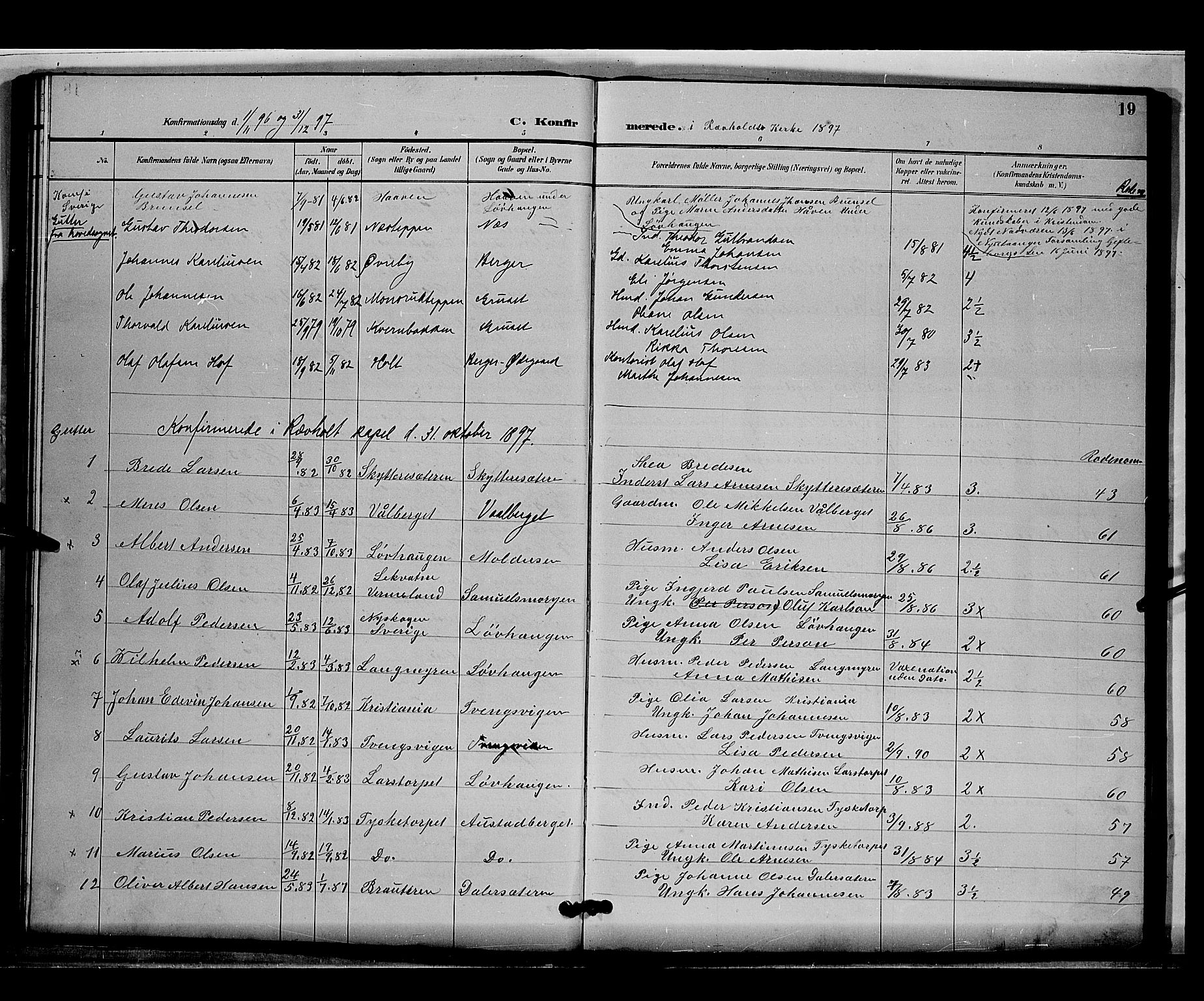 Grue prestekontor, AV/SAH-PREST-036/H/Ha/Hab/L0004: Parish register (copy) no. 4, 1895-1901, p. 19