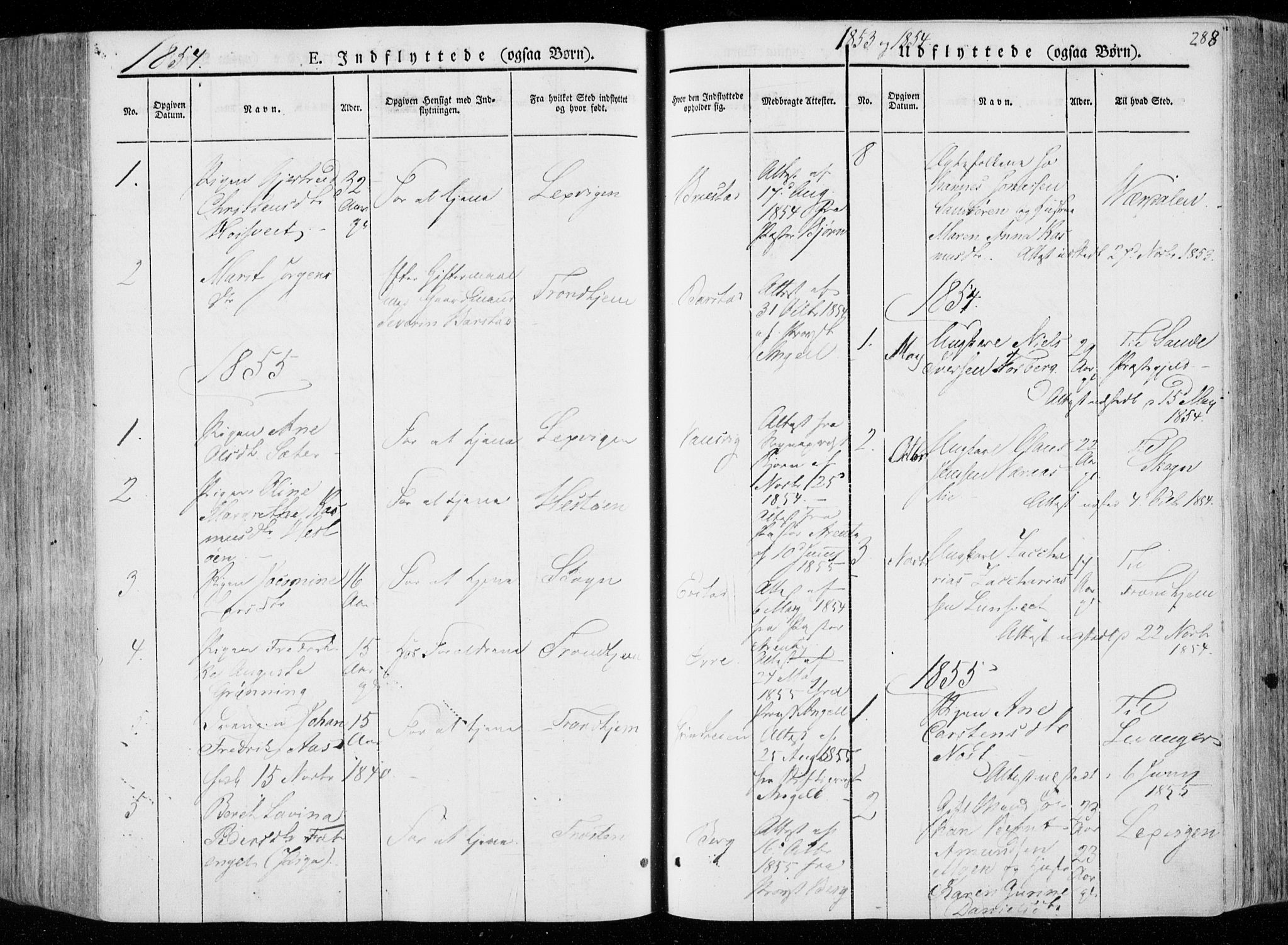 Ministerialprotokoller, klokkerbøker og fødselsregistre - Nord-Trøndelag, SAT/A-1458/722/L0218: Parish register (official) no. 722A05, 1843-1868, p. 288
