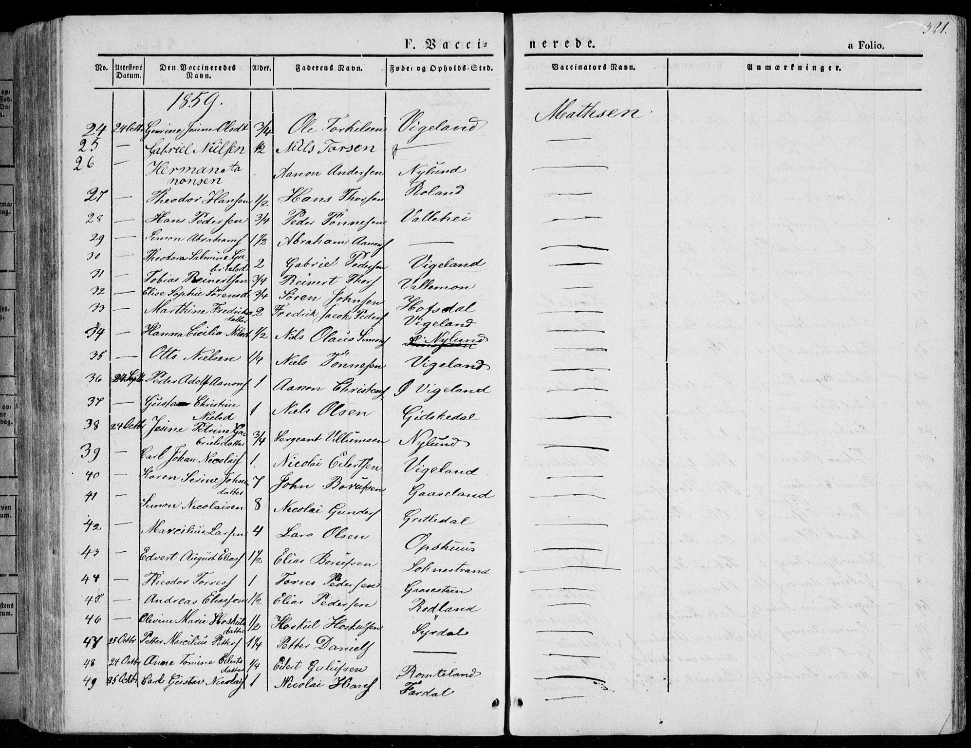 Sør-Audnedal sokneprestkontor, AV/SAK-1111-0039/F/Fa/Fab/L0006: Parish register (official) no. A 6, 1829-1855, p. 321