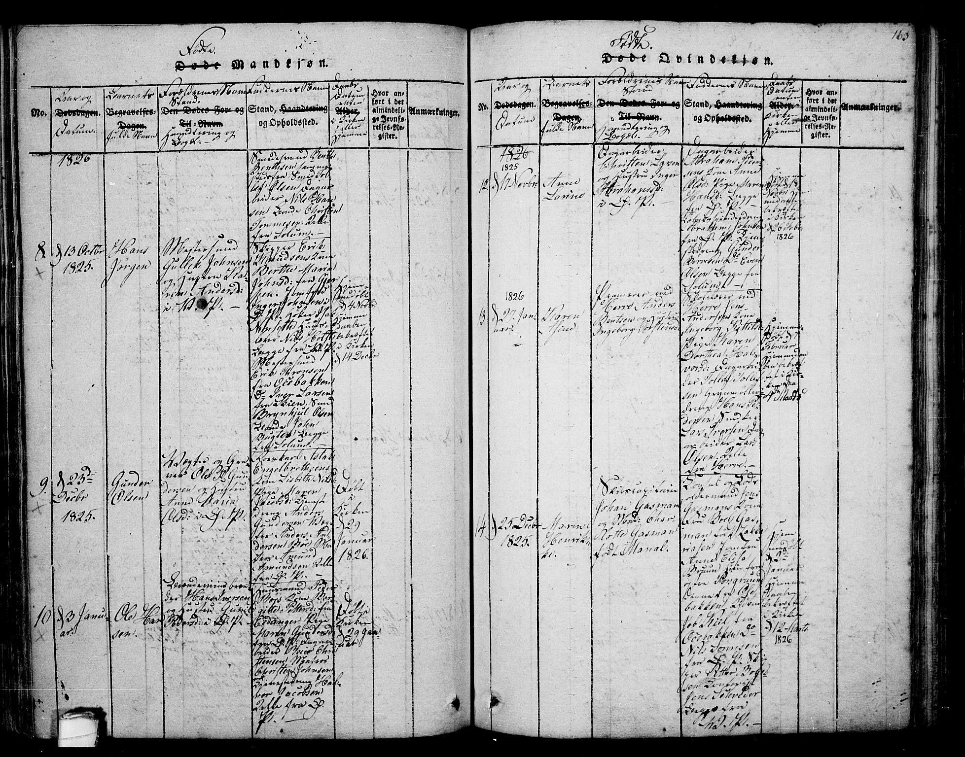 Porsgrunn kirkebøker , AV/SAKO-A-104/F/Fa/L0004: Parish register (official) no. 4, 1814-1828, p. 163