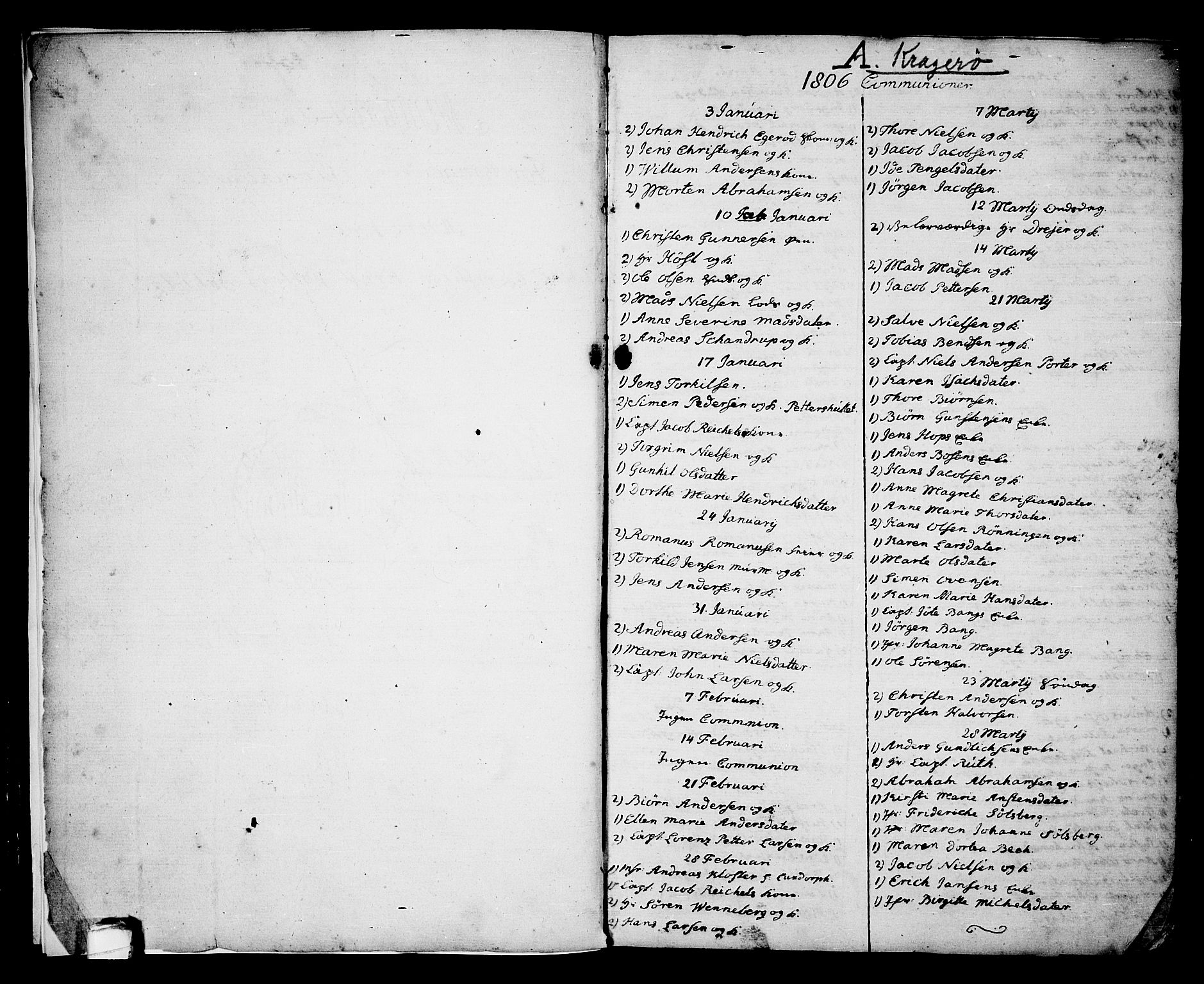 Kragerø kirkebøker, SAKO/A-278/G/Ga/L0001: Parish register (copy) no. 1 /1, 1806-1811, p. 2-3