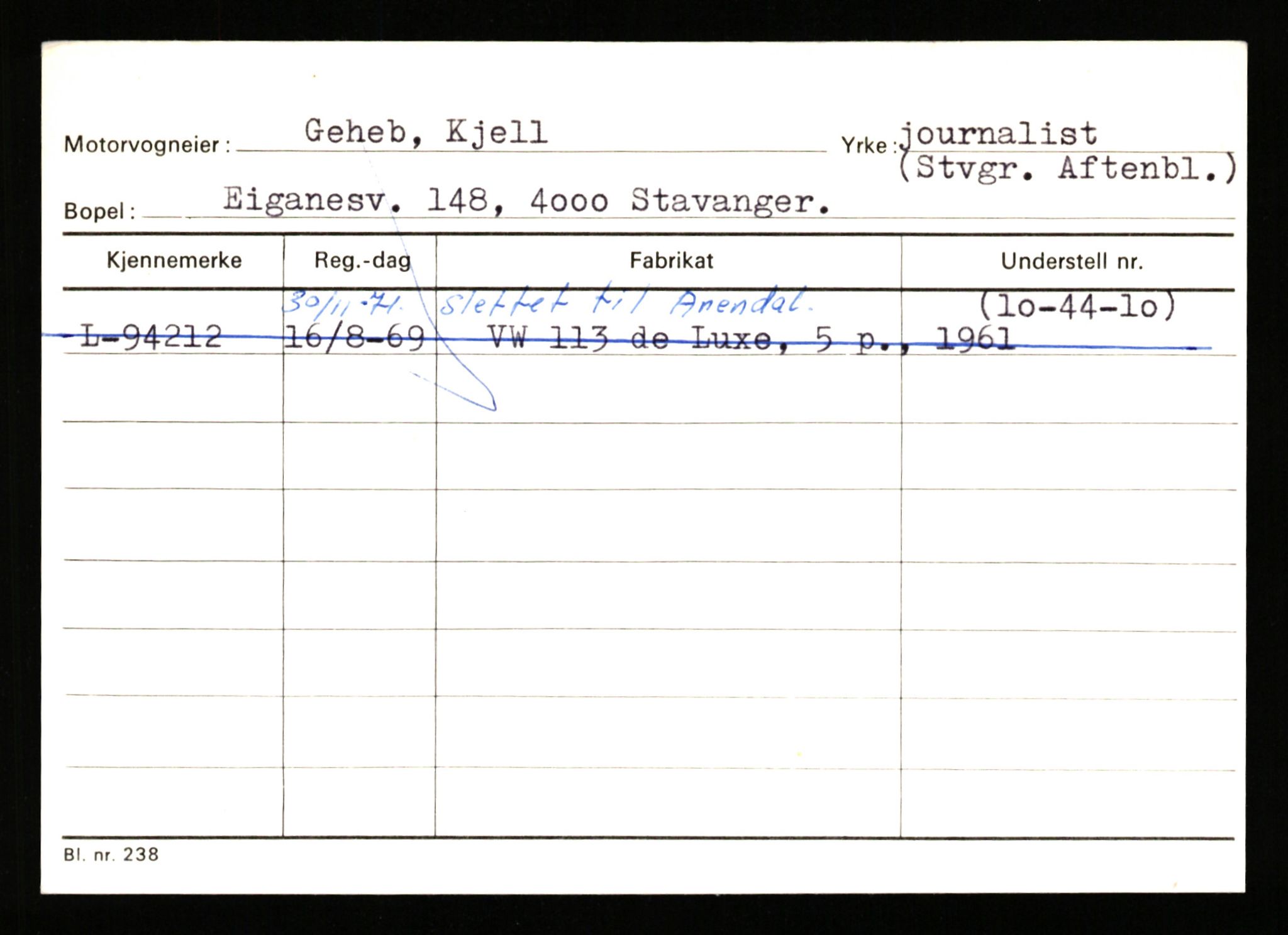 Stavanger trafikkstasjon, SAST/A-101942/0/H/L0010: Fuglestad - Gjestland, 1930-1971, p. 1627