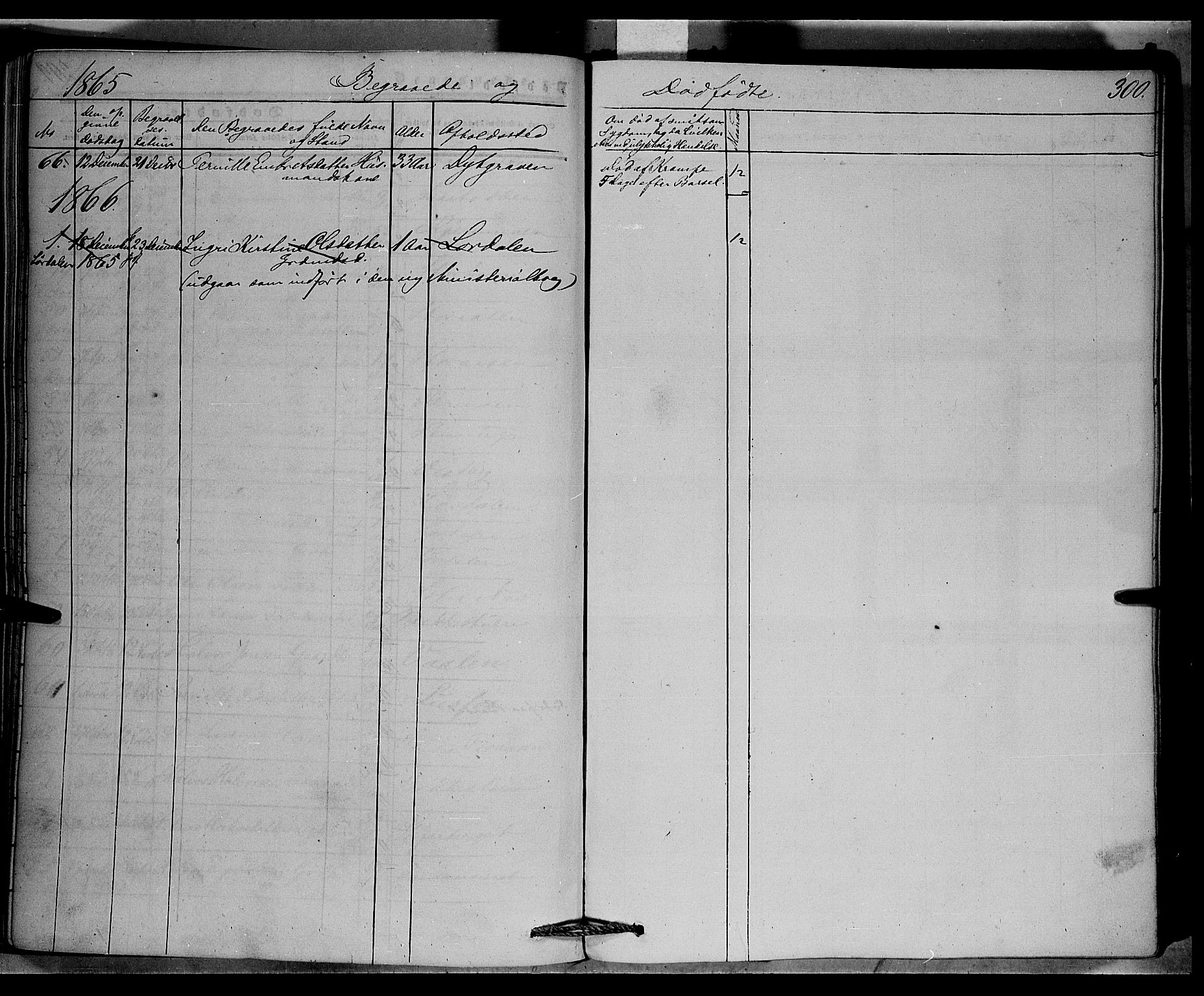 Trysil prestekontor, SAH/PREST-046/H/Ha/Haa/L0005: Parish register (official) no. 5, 1851-1865, p. 300