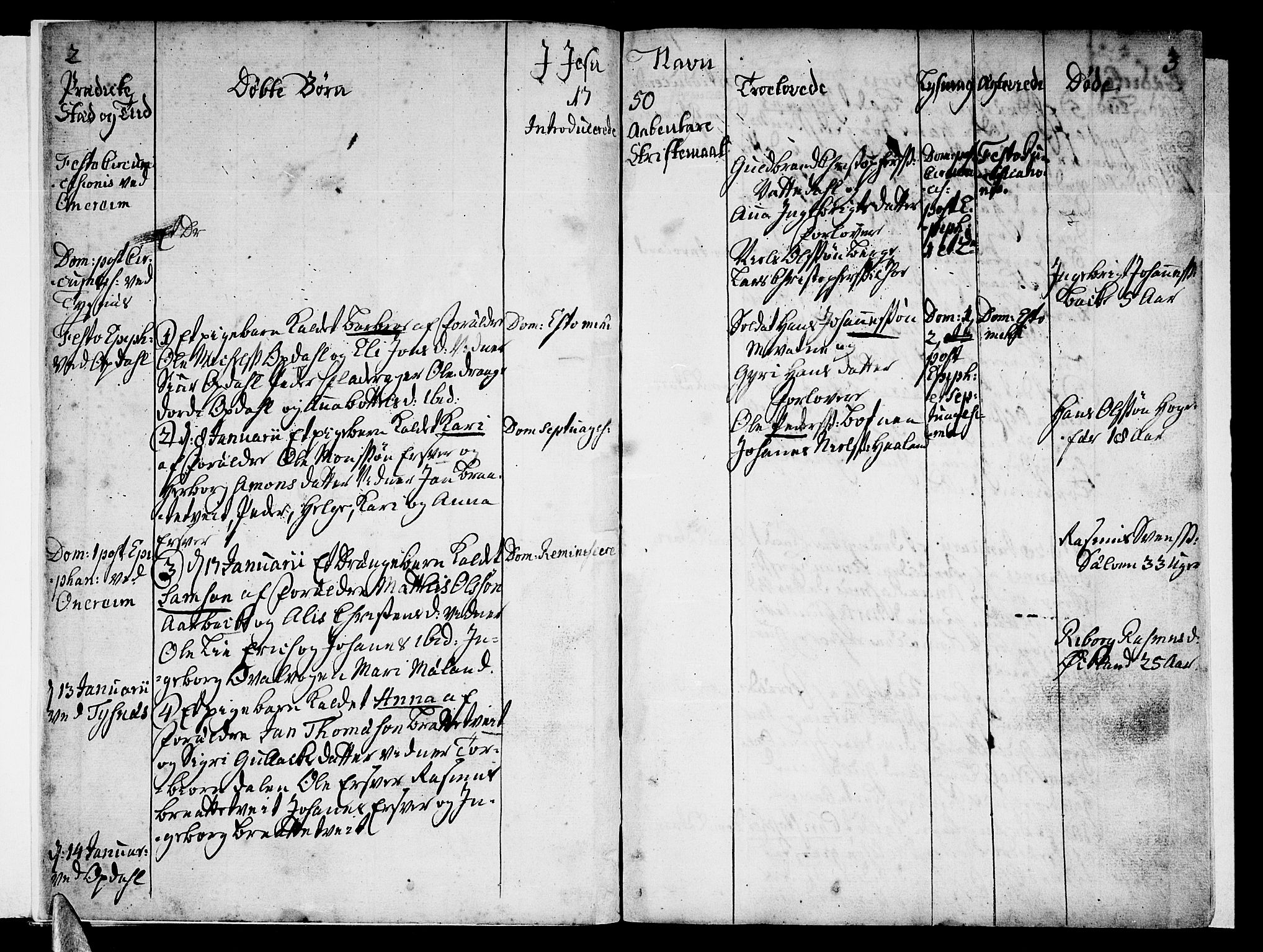 Tysnes sokneprestembete, SAB/A-78601/H/Haa: Parish register (official) no. A 4, 1750-1761, p. 2-3