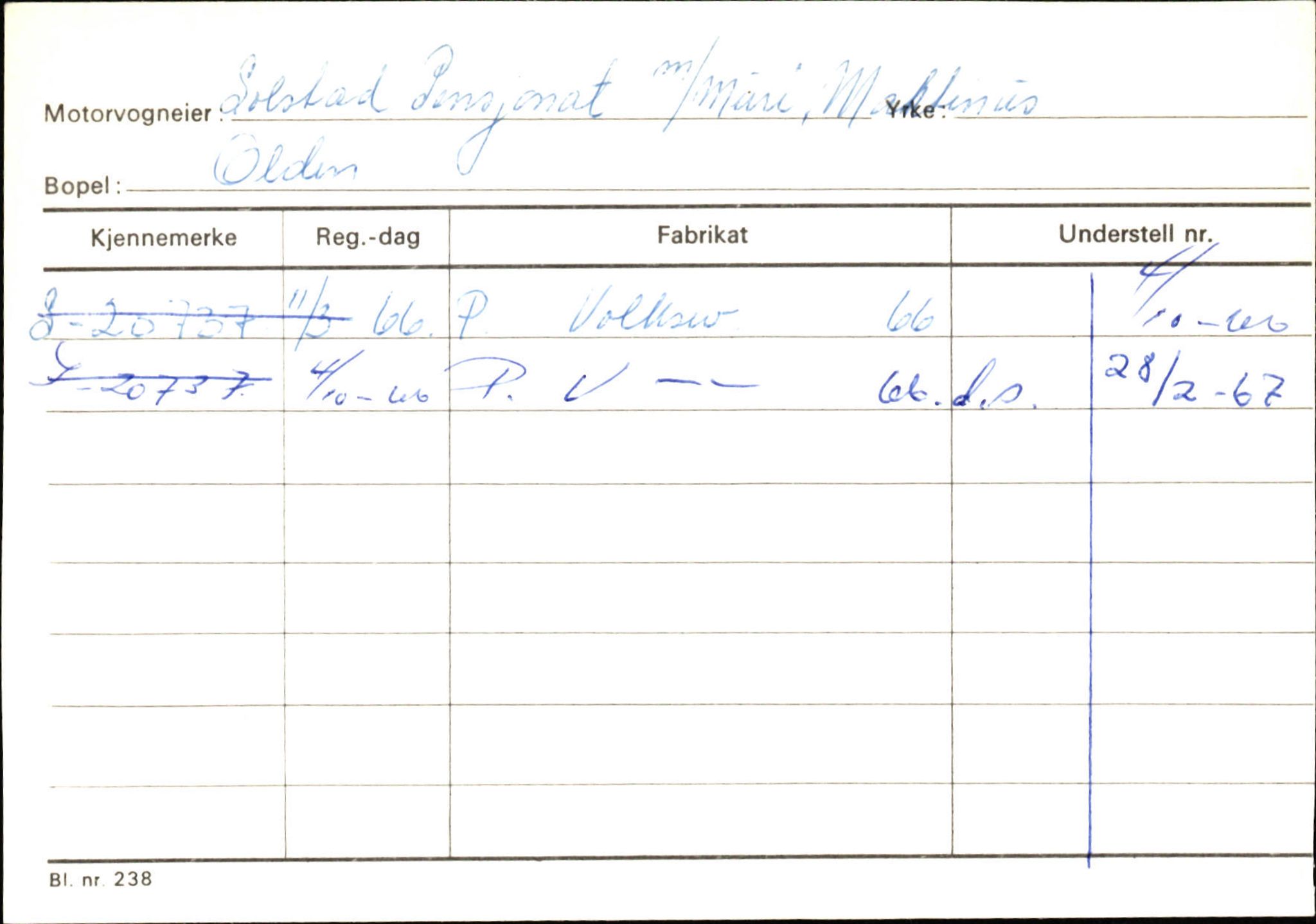 Statens vegvesen, Sogn og Fjordane vegkontor, AV/SAB-A-5301/4/F/L0131: Eigarregister Høyanger P-Å. Stryn S-Å, 1945-1975, p. 1431