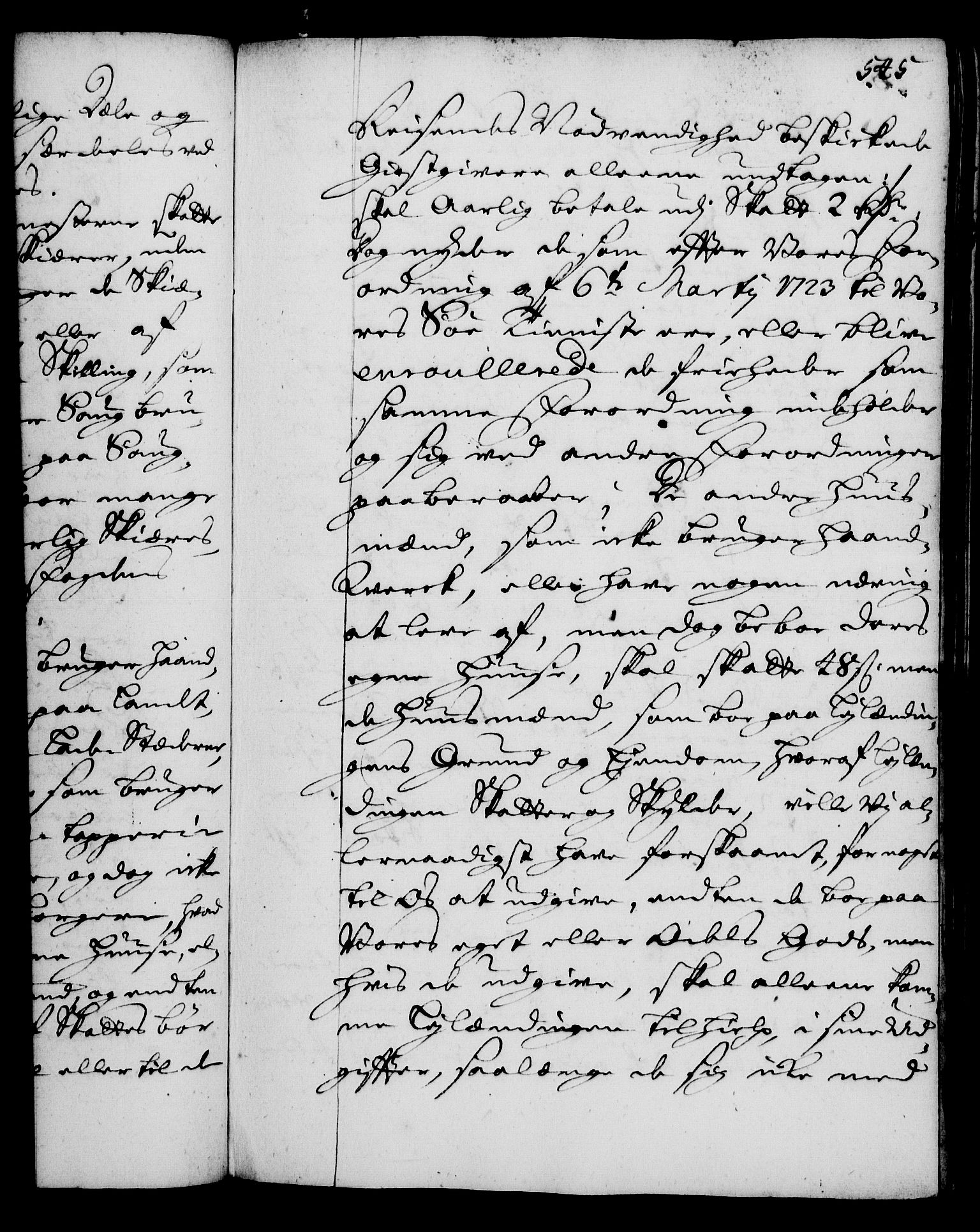 Rentekammeret, Kammerkanselliet, AV/RA-EA-3111/G/Gg/Gga/L0002: Norsk ekspedisjonsprotokoll med register (merket RK 53.2), 1723-1727, p. 545