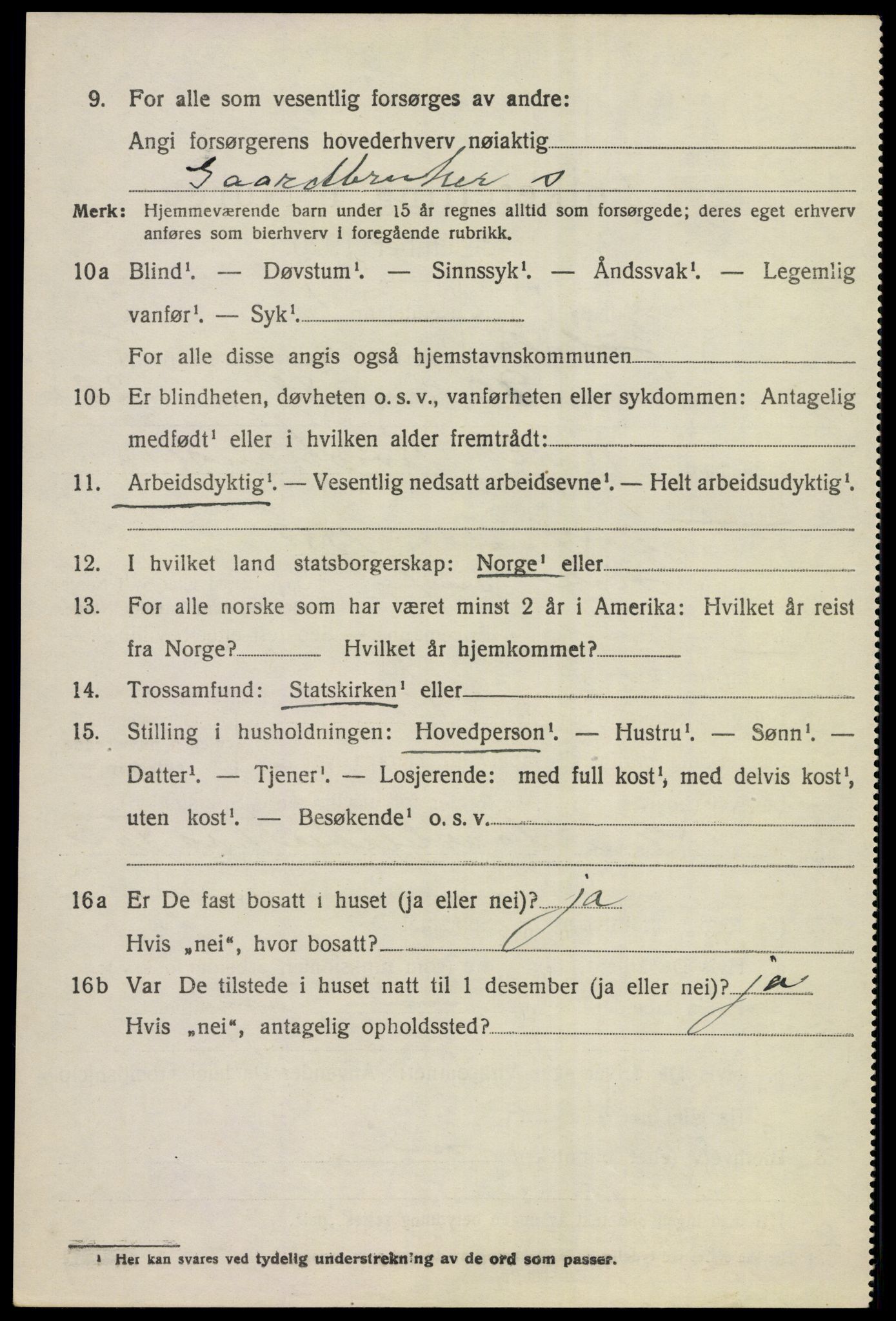 SAKO, 1920 census for Hole, 1920, p. 4344