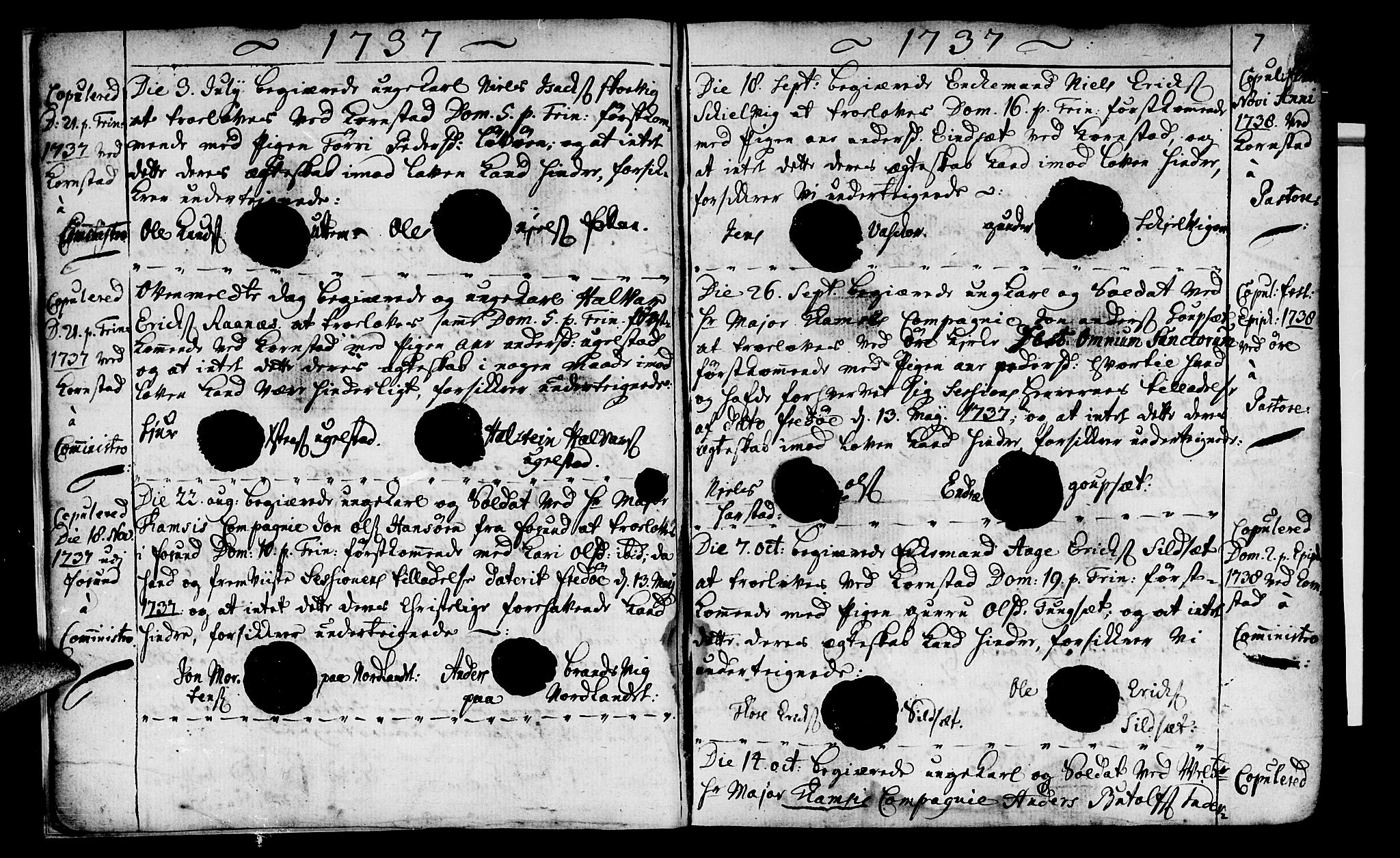 Ministerialprotokoller, klokkerbøker og fødselsregistre - Møre og Romsdal, AV/SAT-A-1454/568/L0792: Parish register (official) no. 568A01, 1737-1749, p. 6-7