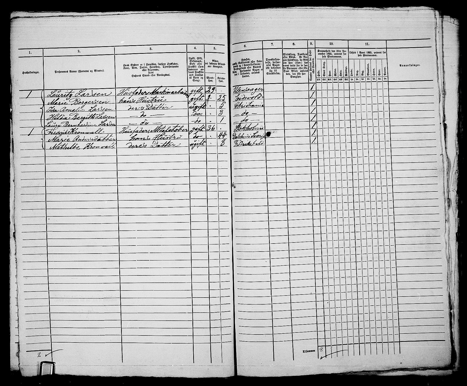 RA, 1865 census for Kristiania, 1865, p. 4367