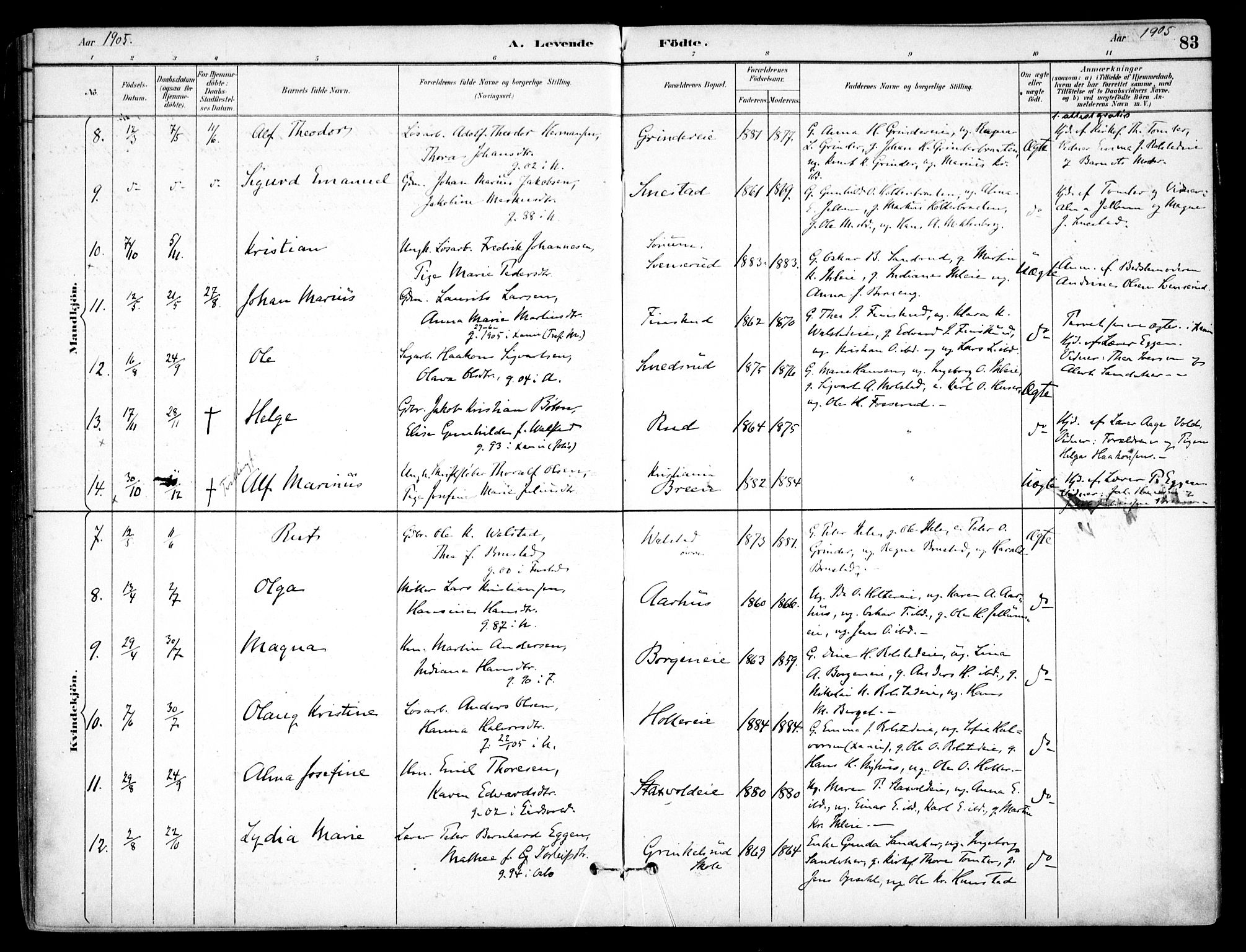 Nes prestekontor Kirkebøker, AV/SAO-A-10410/F/Fb/L0002: Parish register (official) no. II 2, 1883-1918, p. 83