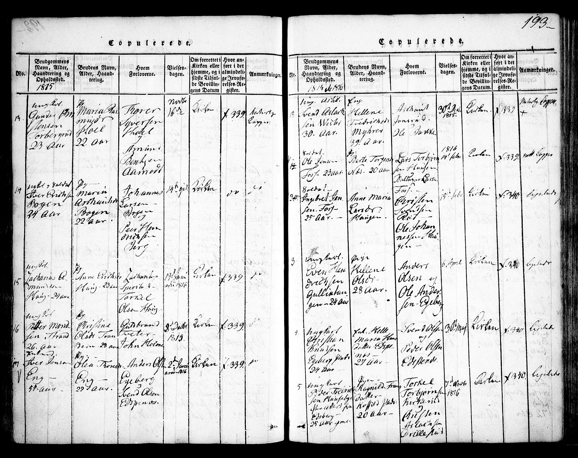 Skiptvet prestekontor Kirkebøker, AV/SAO-A-20009/F/Fa/L0005: Parish register (official) no. 5, 1814-1838, p. 193