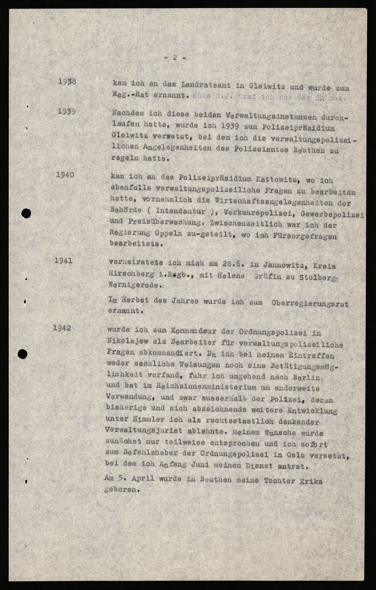 Forsvaret, Forsvarets overkommando II, AV/RA-RAFA-3915/D/Db/L0035: CI Questionaires. Tyske okkupasjonsstyrker i Norge. Tyskere., 1945-1946, p. 33