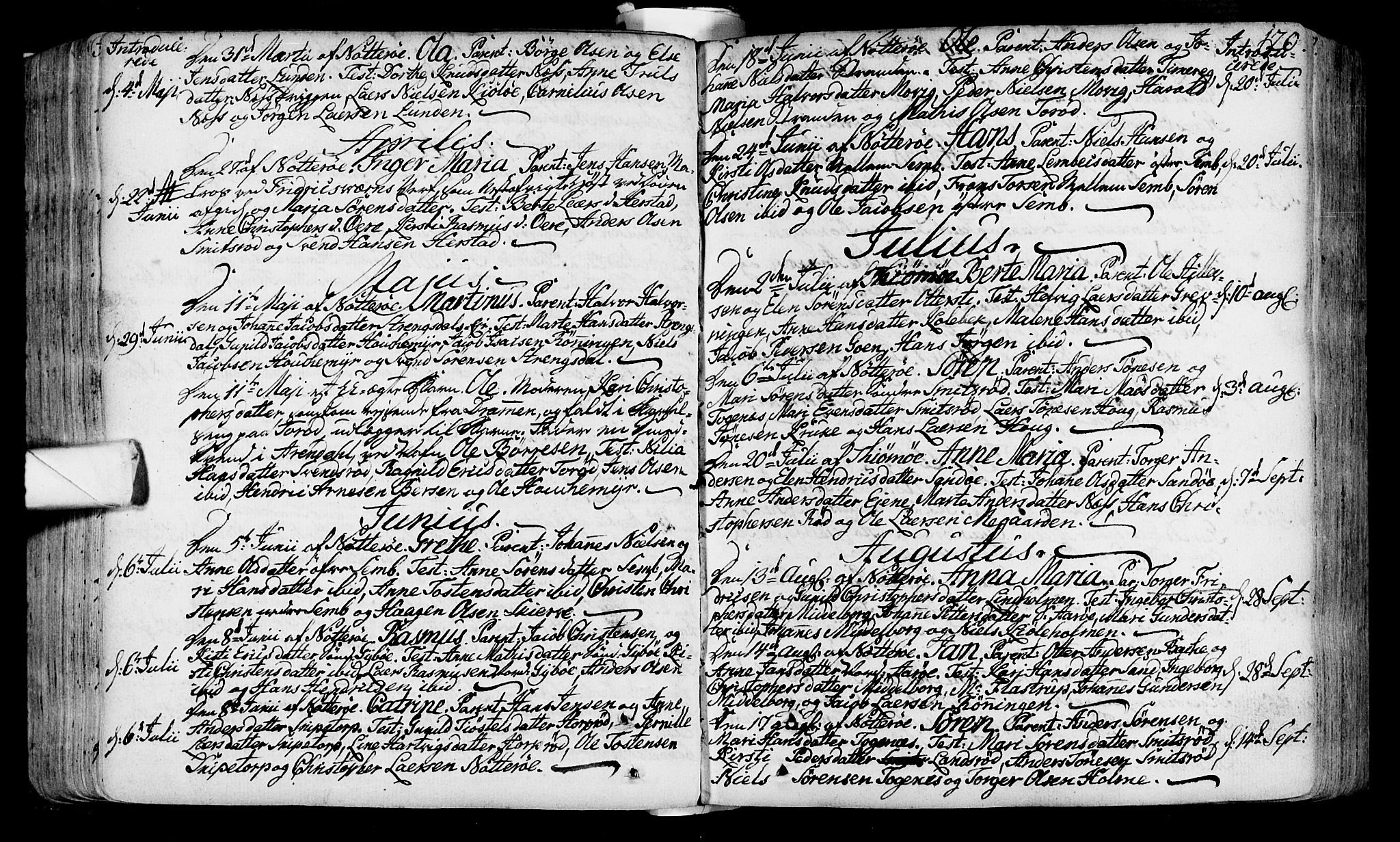 Nøtterøy kirkebøker, AV/SAKO-A-354/F/Fa/L0002: Parish register (official) no. I 2, 1738-1790, p. 120