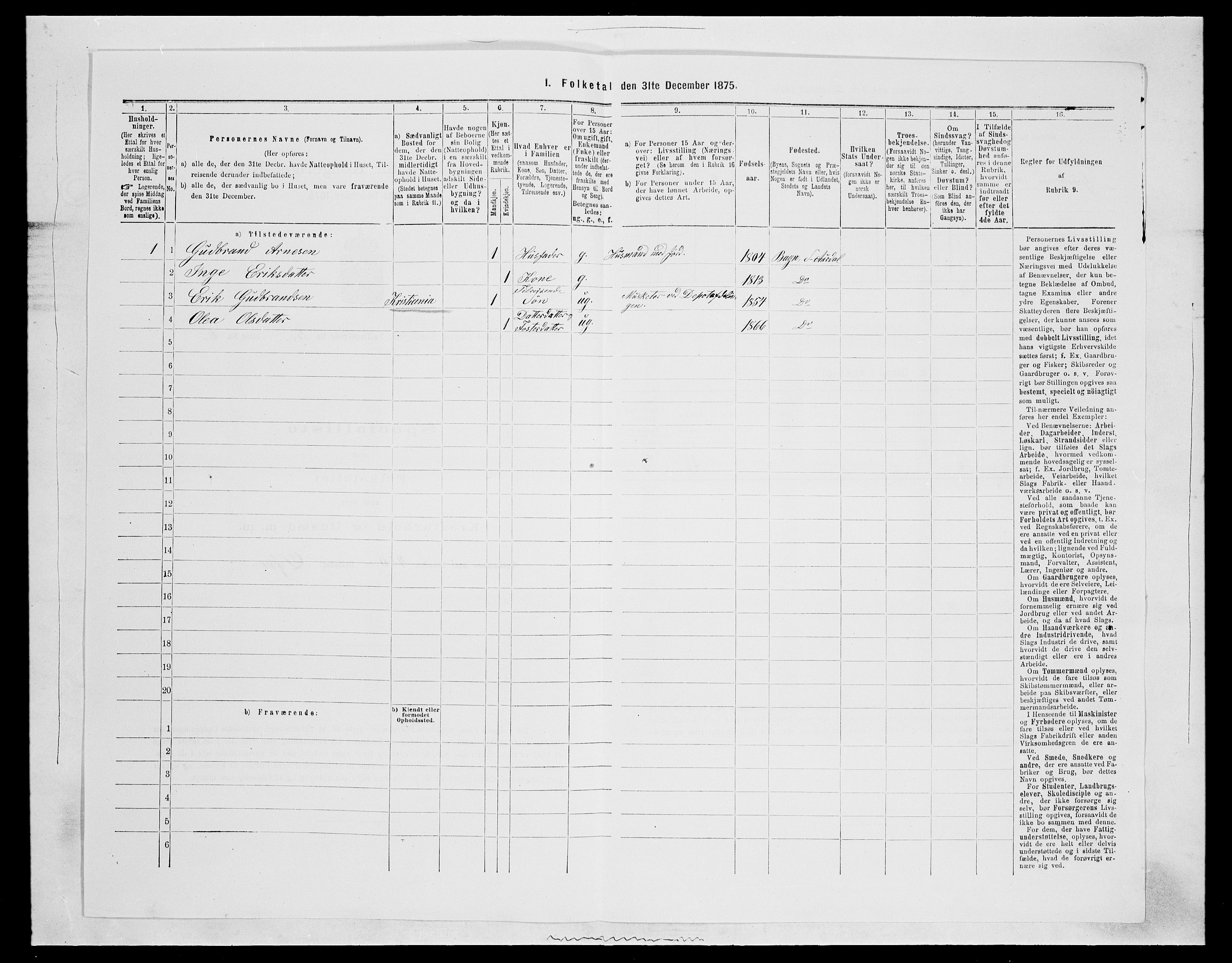 SAH, 1875 census for 0540P Sør-Aurdal, 1875, p. 752