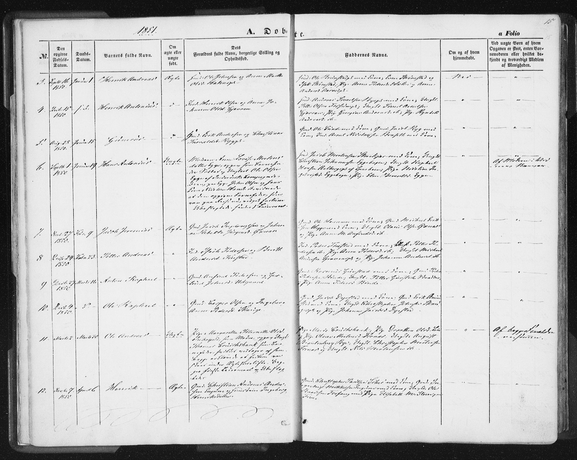 Ministerialprotokoller, klokkerbøker og fødselsregistre - Nord-Trøndelag, SAT/A-1458/746/L0446: Parish register (official) no. 746A05, 1846-1859, p. 15
