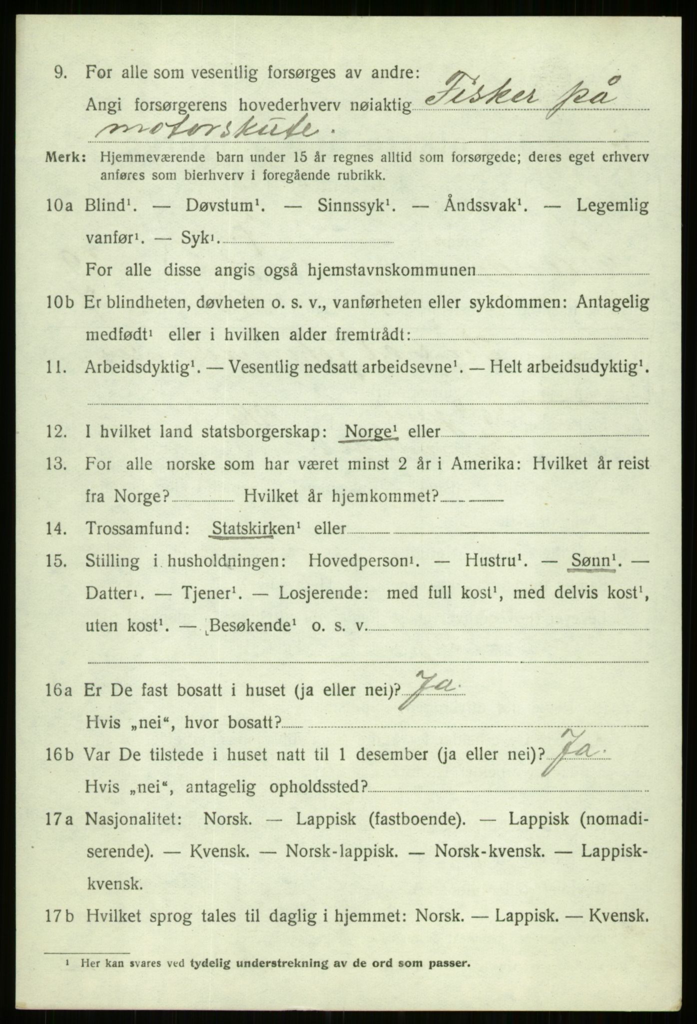 SATØ, 1920 census for Trondenes, 1920, p. 21044