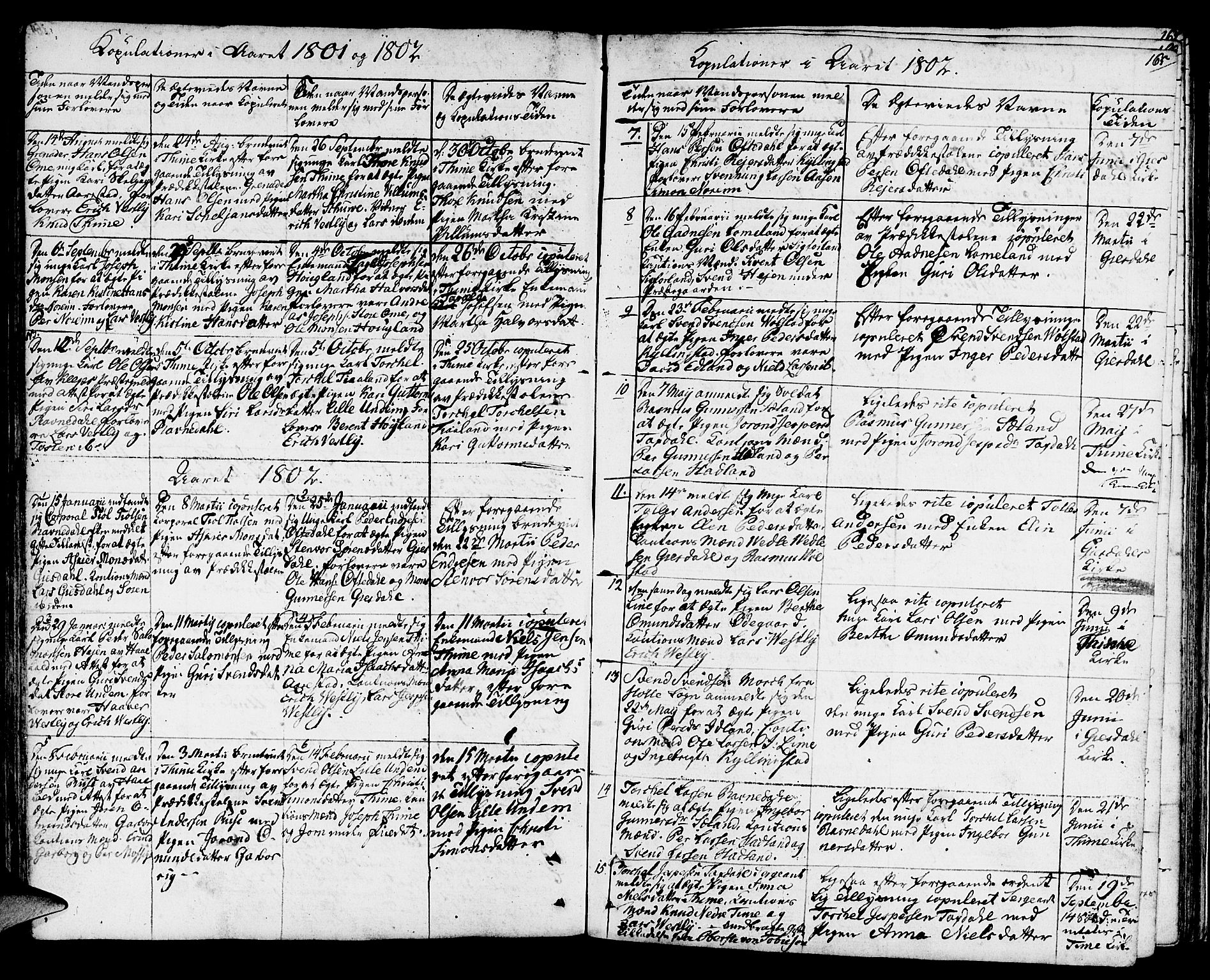 Lye sokneprestkontor, SAST/A-101794/001/30BA/L0002: Parish register (official) no. A 2, 1799-1817, p. 165