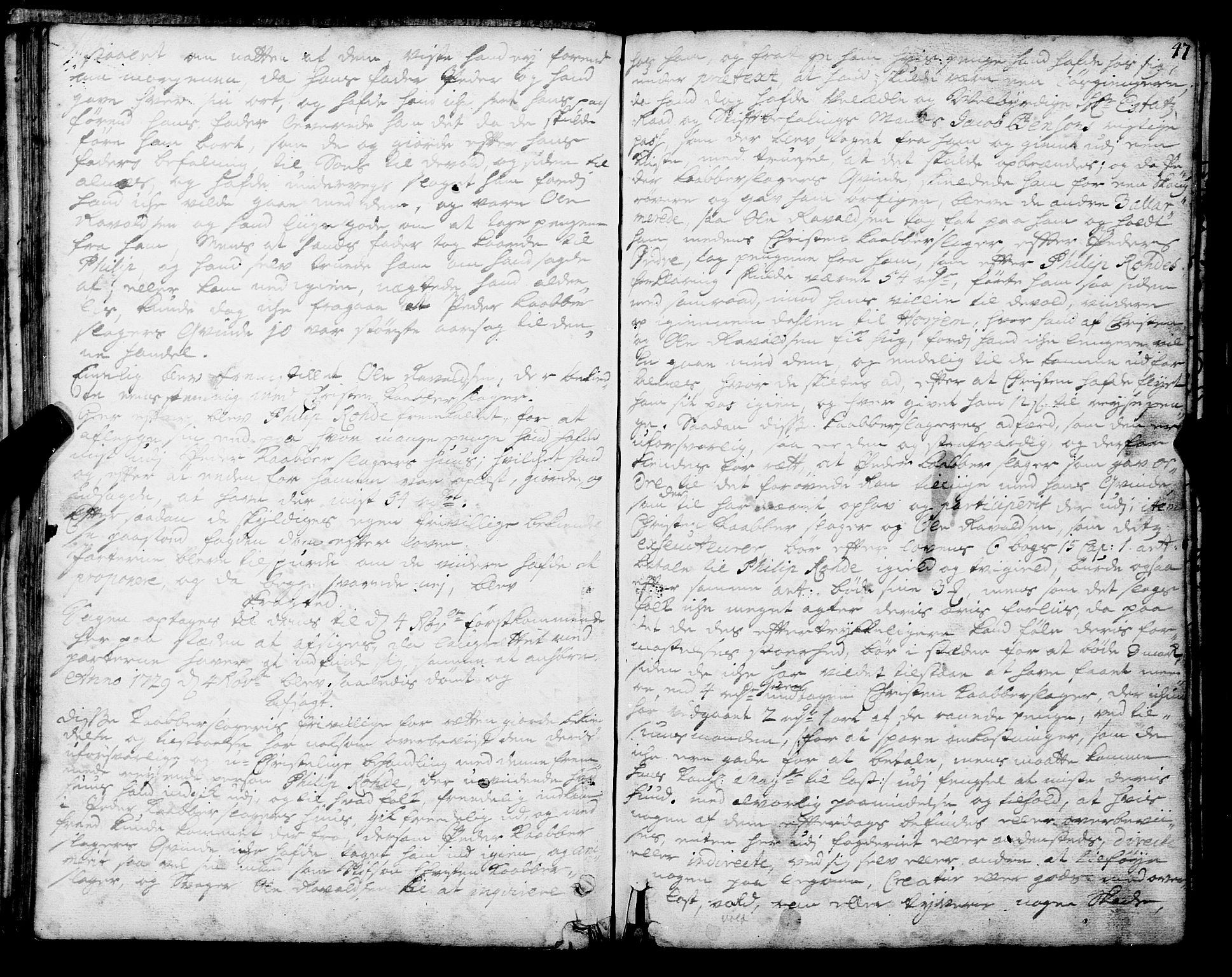 Romsdal sorenskriveri, SAT/A-4149/1/1/1A/L0010: Tingbok, 1728-1732, p. 47