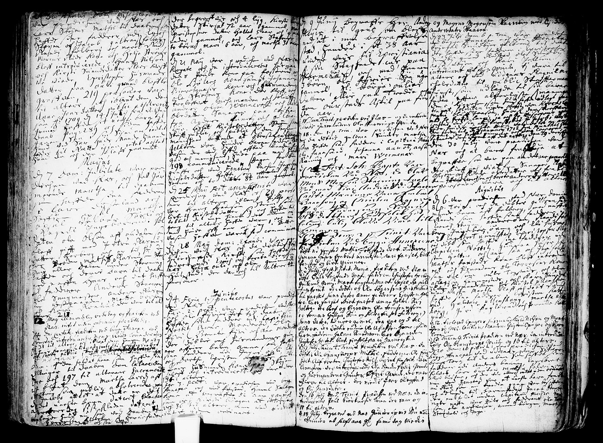 Nes prestekontor Kirkebøker, AV/SAO-A-10410/F/Fa/L0001: Parish register (official) no. I 1, 1689-1716, p. 334-335