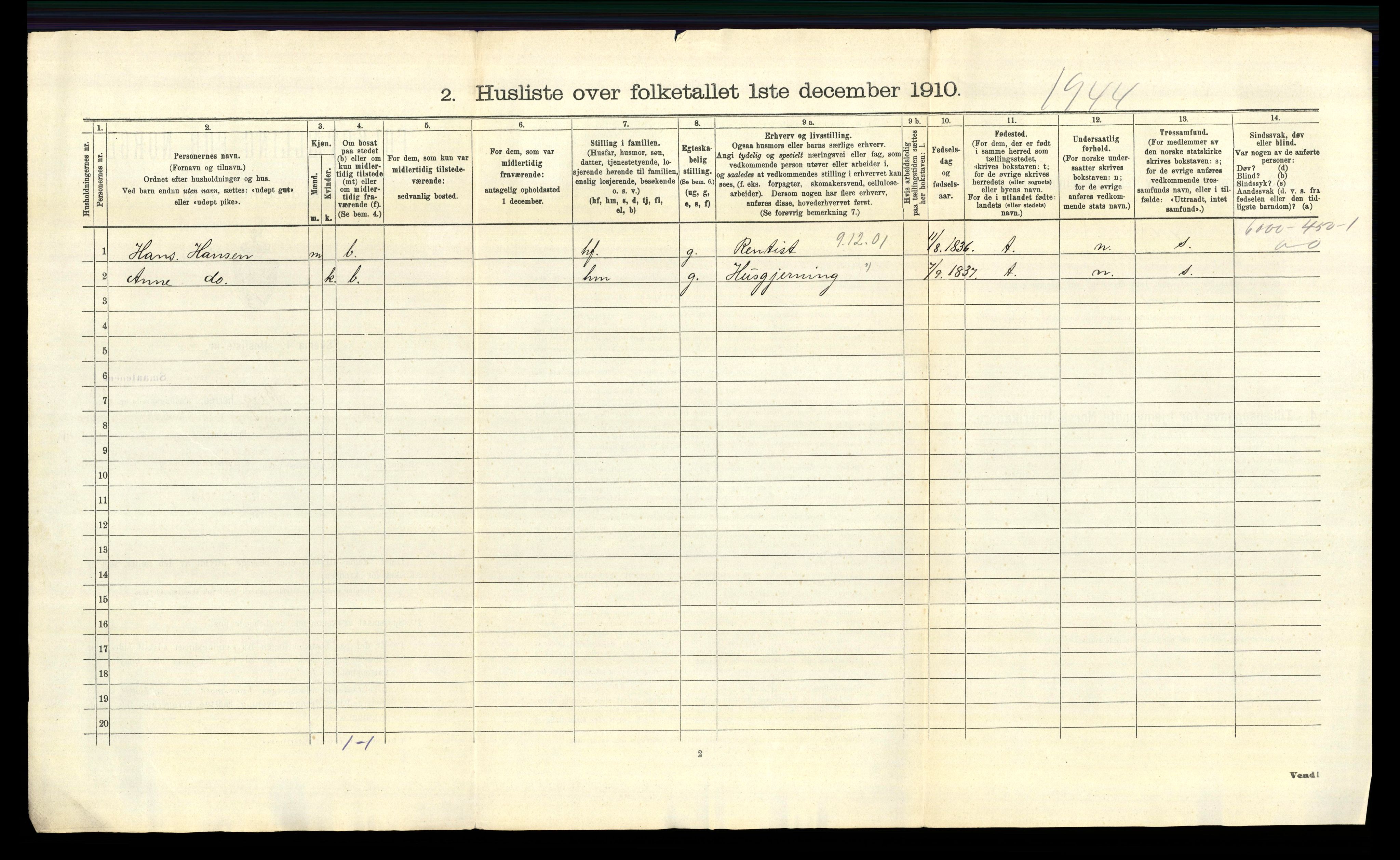RA, 1910 census for Berg, 1910, p. 768
