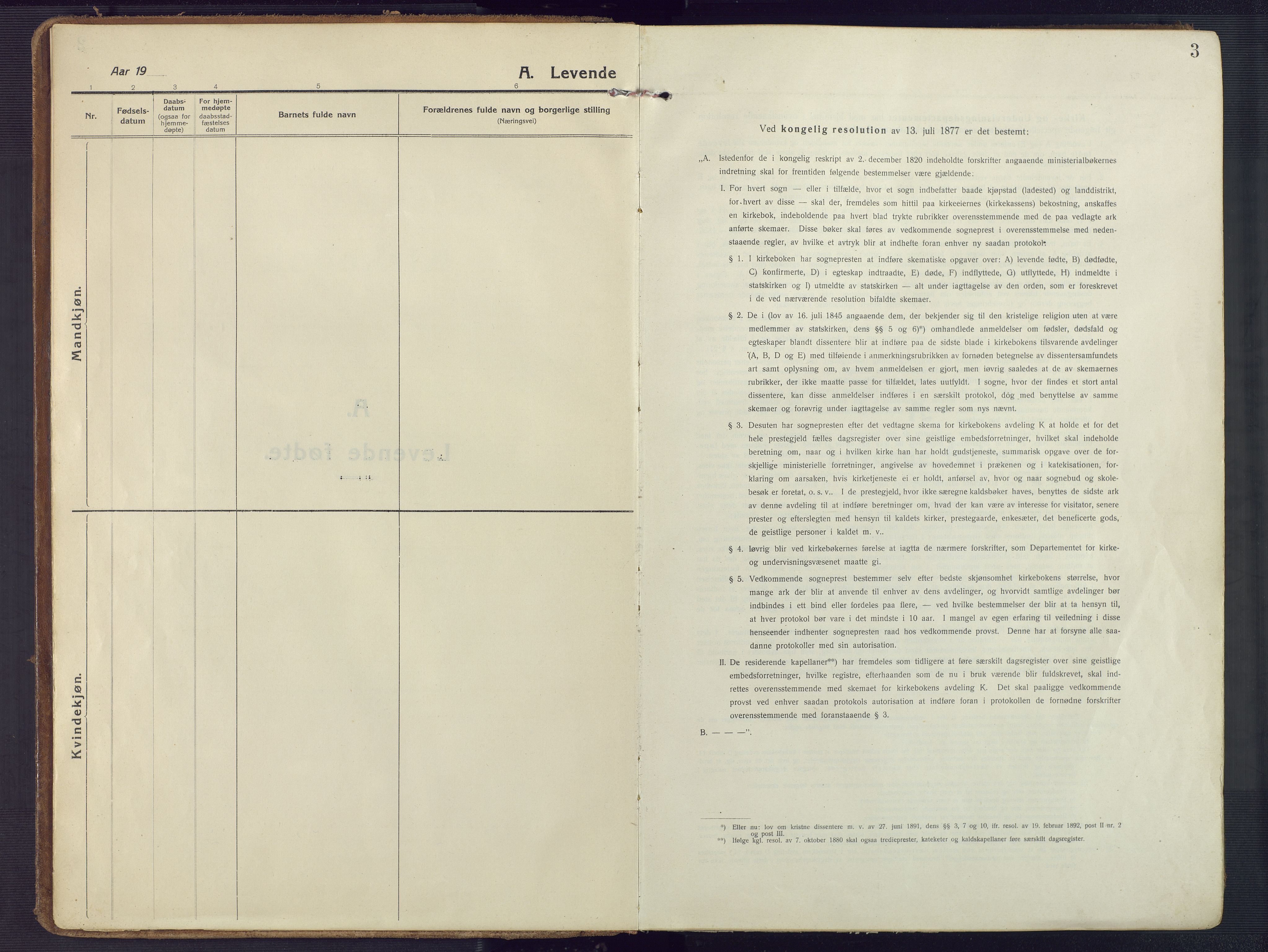 Sør-Audnedal sokneprestkontor, AV/SAK-1111-0039/F/Fa/Fab/L0011: Parish register (official) no. A 11, 1912-1938, p. 3