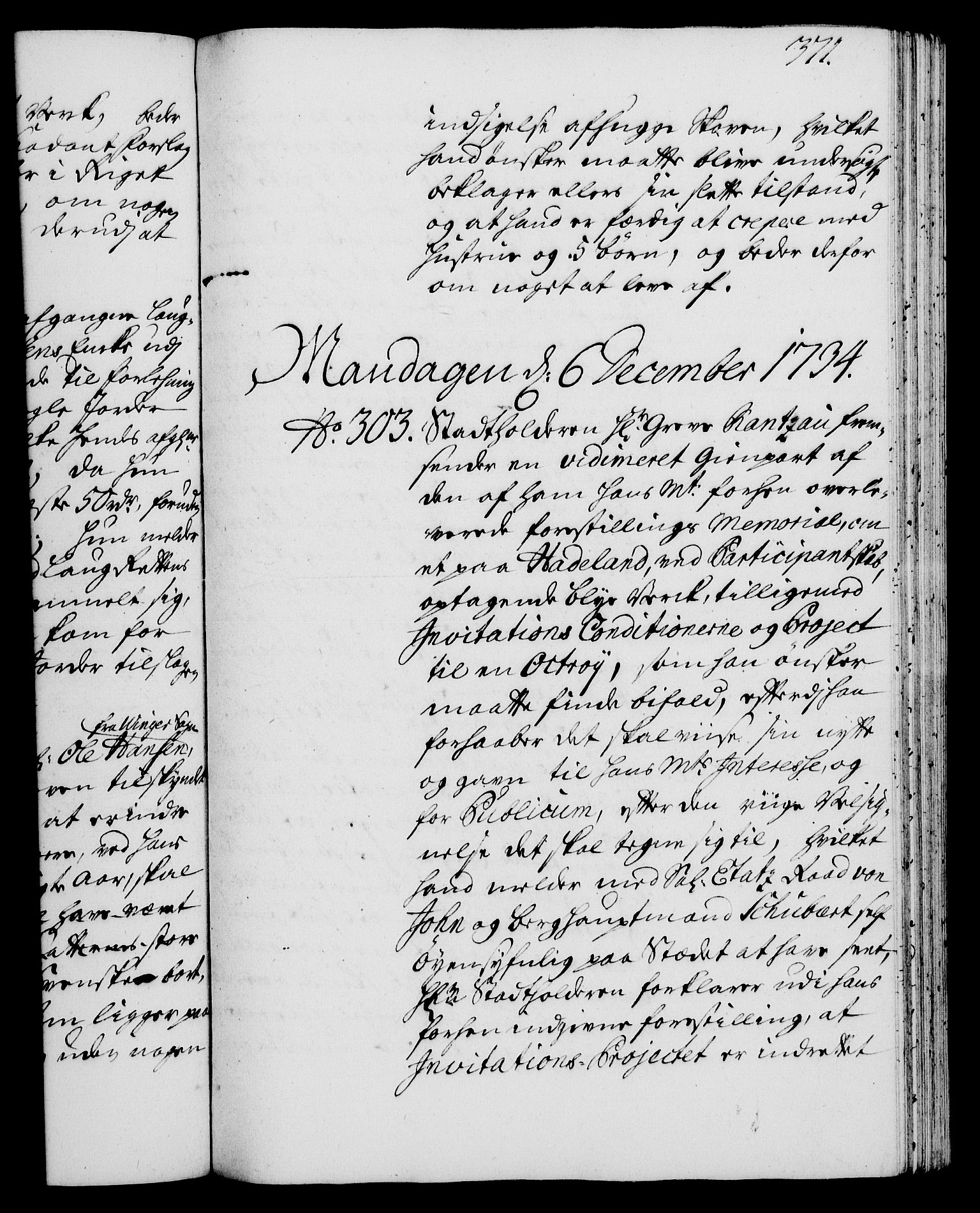 Rentekammeret, Kammerkanselliet, RA/EA-3111/G/Gh/Gha/L0016: Norsk ekstraktmemorialprotokoll (merket RK 53.61), 1734-1735, p. 371
