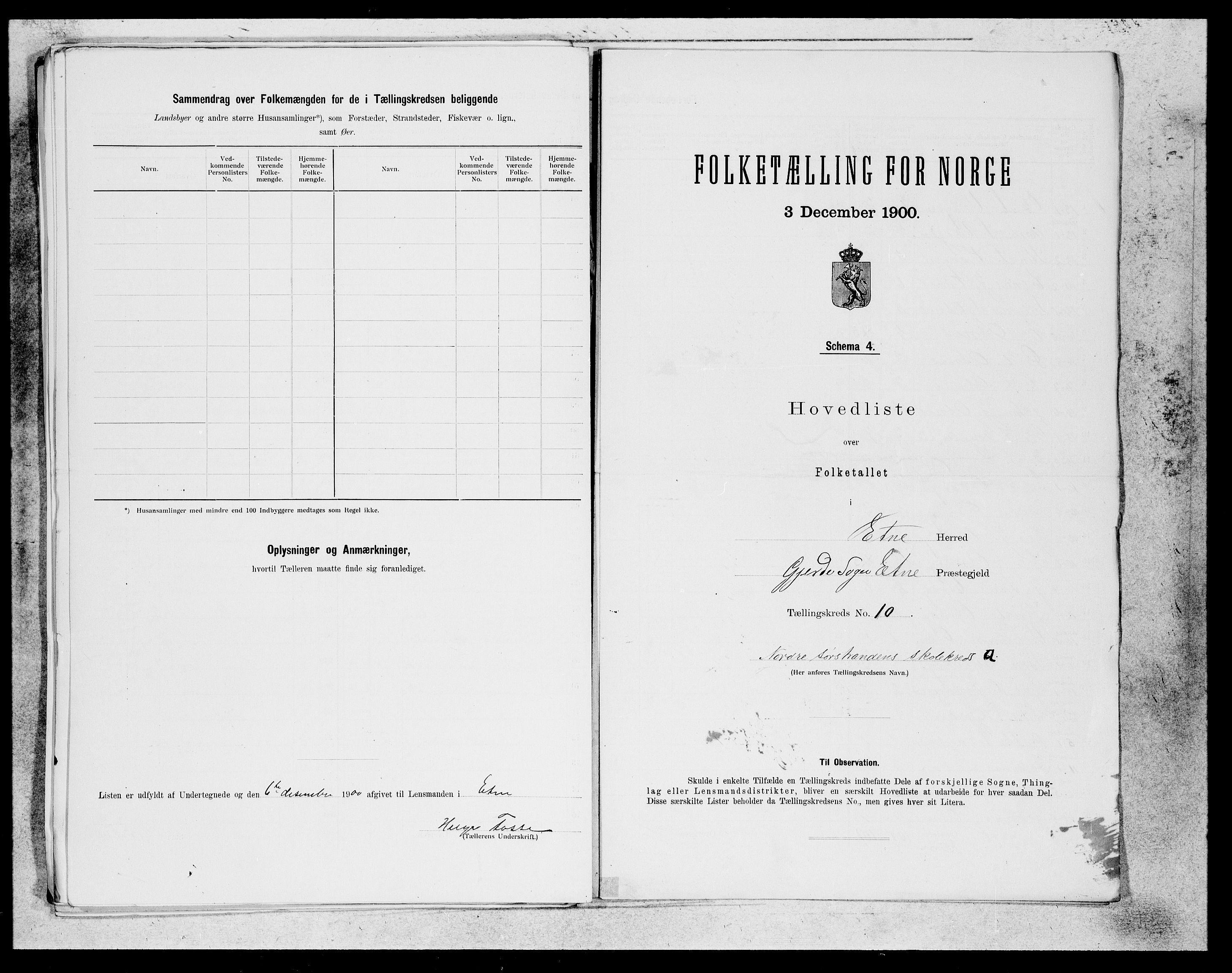 SAB, 1900 census for Etne, 1900, p. 33