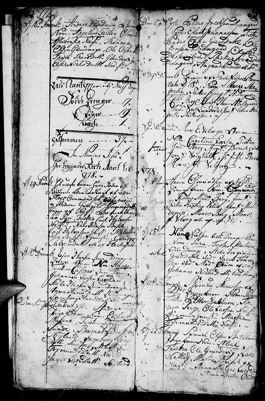 Flekkefjord sokneprestkontor, SAK/1111-0012/F/Fa/Fac/L0001: Parish register (official) no. A 1, 1773-1806, p. 22-23