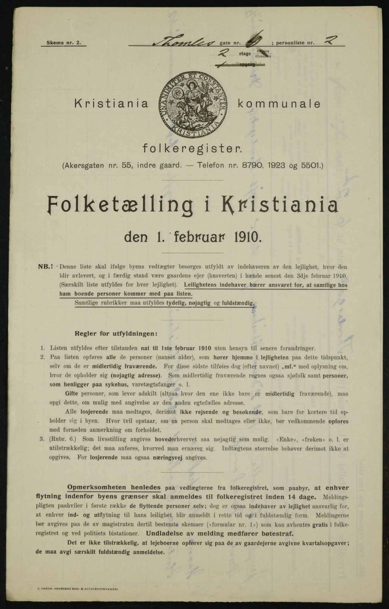 OBA, Municipal Census 1910 for Kristiania, 1910, p. 103682