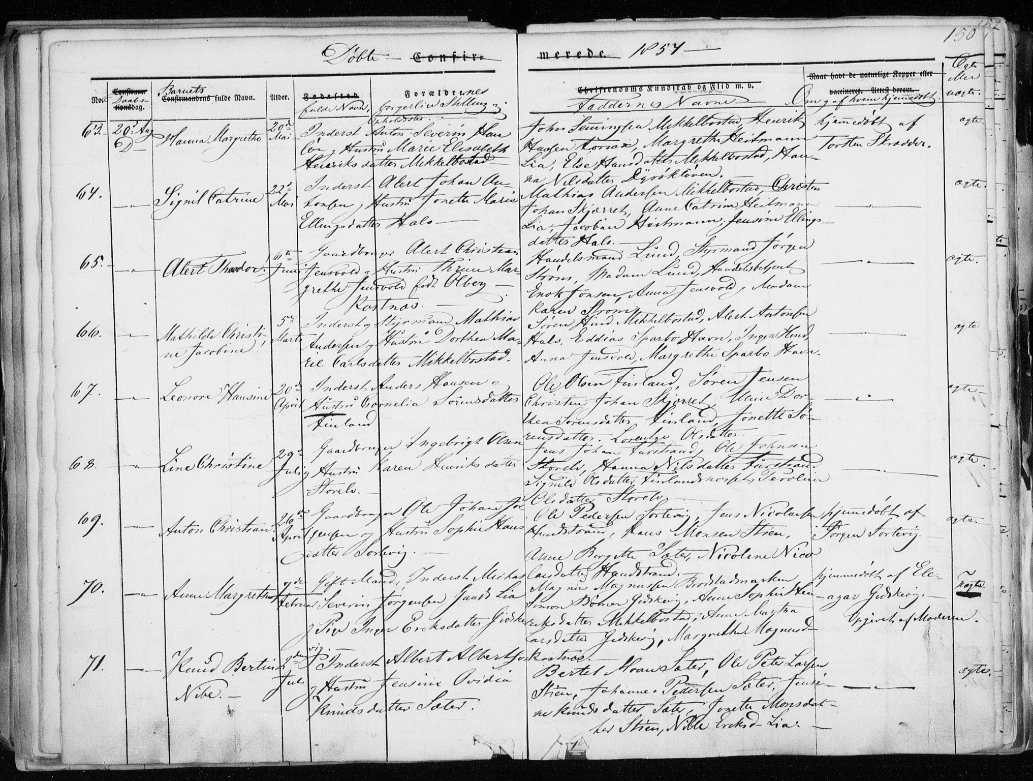 Tranøy sokneprestkontor, SATØ/S-1313/I/Ia/Iaa/L0006kirke: Parish register (official) no. 6, 1844-1855, p. 150