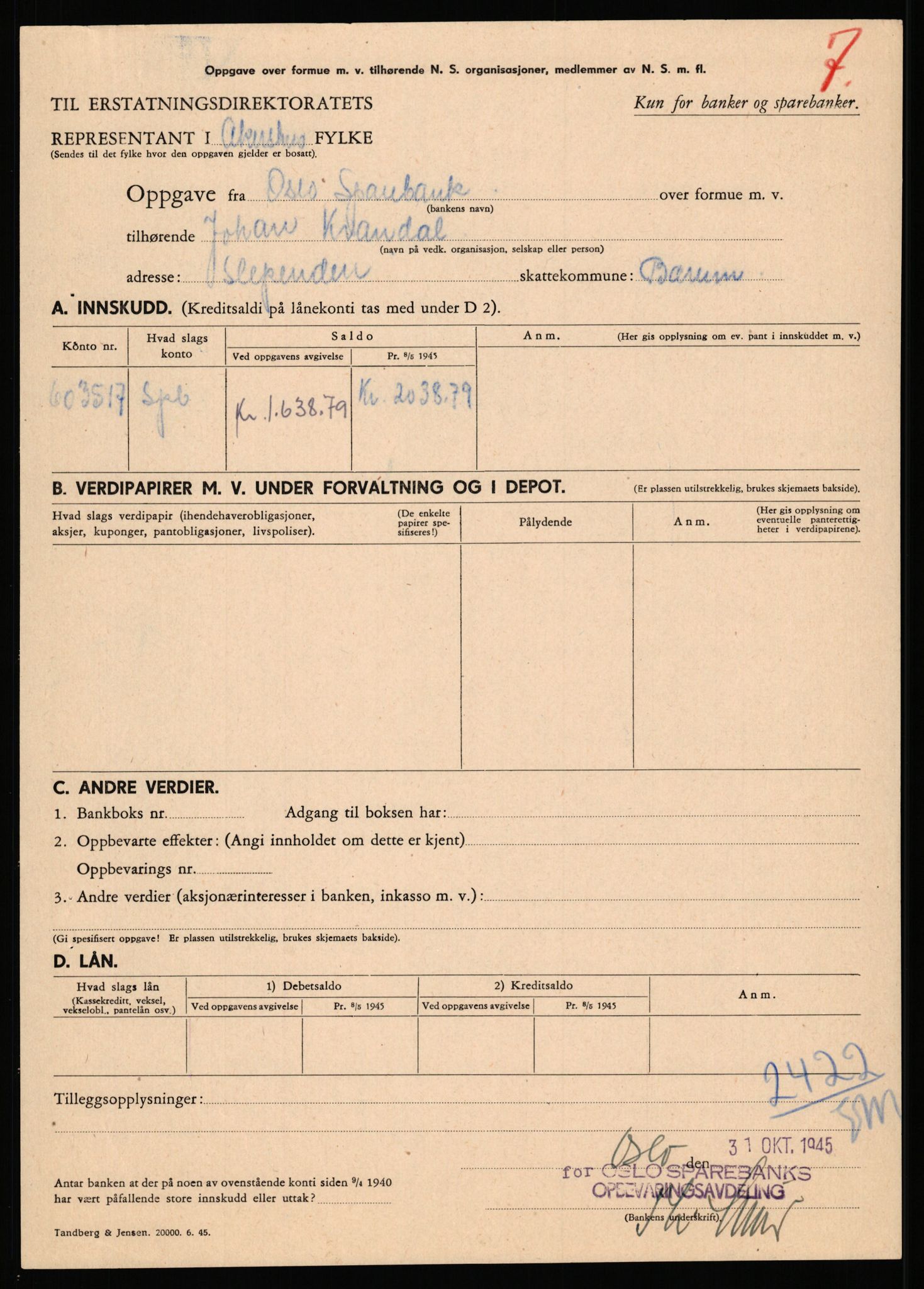 Landssvikarkivet, Oslo politikammer, AV/RA-S-3138-01/D/Dd/L0033/0330: Forelegg, anr. 3646 - 3730 / Anr. 3730, 1945-1946, p. 20