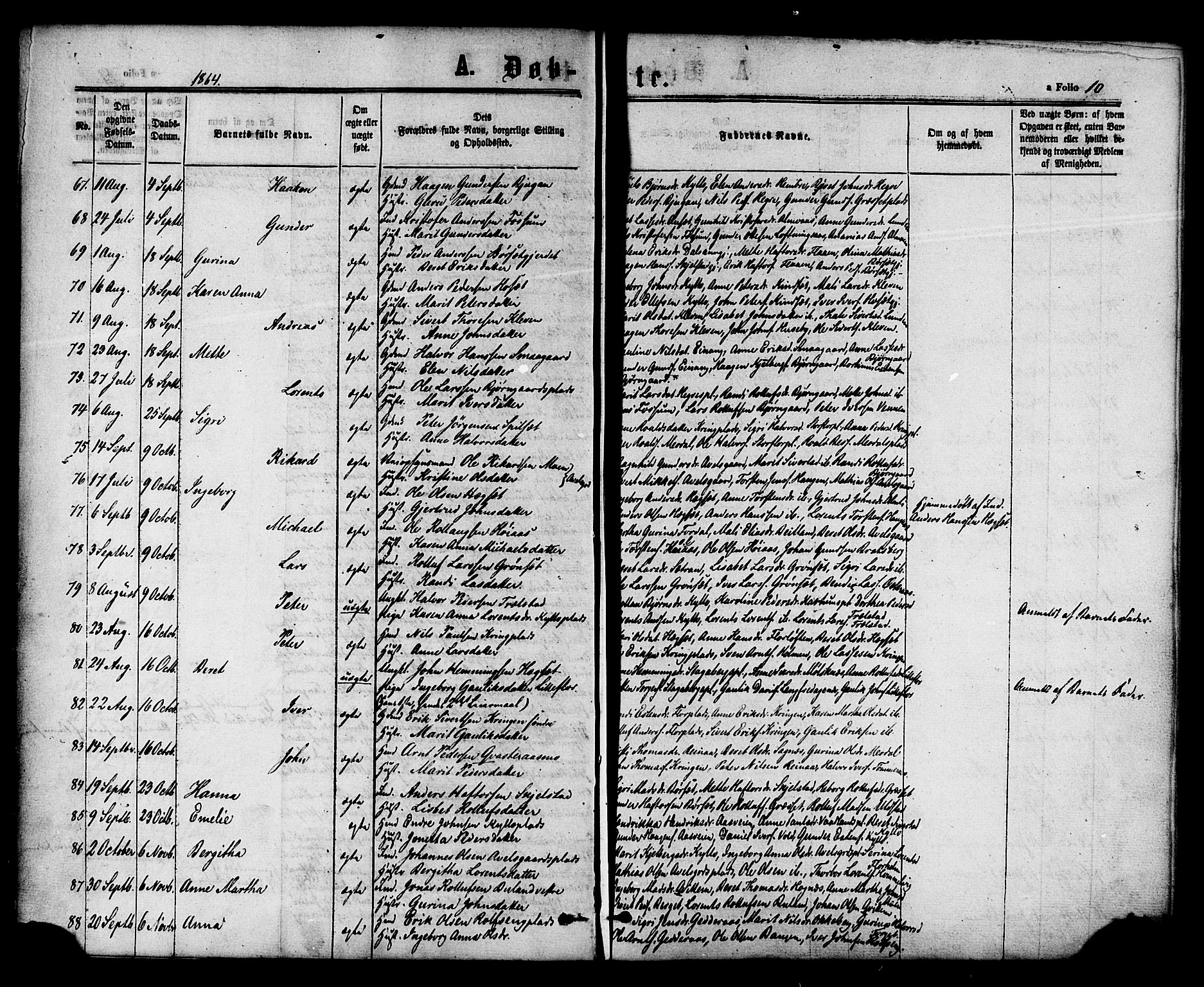 Ministerialprotokoller, klokkerbøker og fødselsregistre - Nord-Trøndelag, SAT/A-1458/703/L0029: Parish register (official) no. 703A02, 1863-1879, p. 10