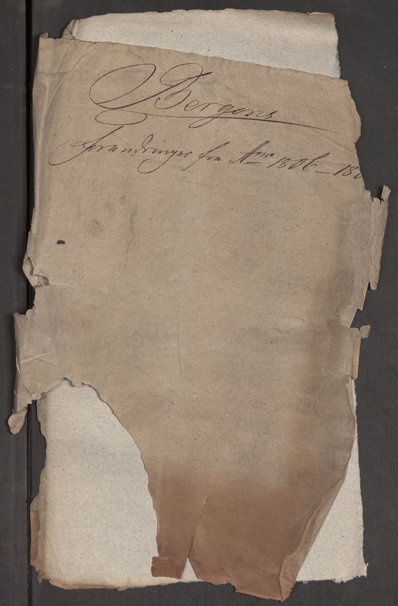 Kommersekollegiet, Brannforsikringskontoret 1767-1814, AV/RA-EA-5458/F/Fa/L0006/0002: Bergen / Dokumenter, 1797-1807