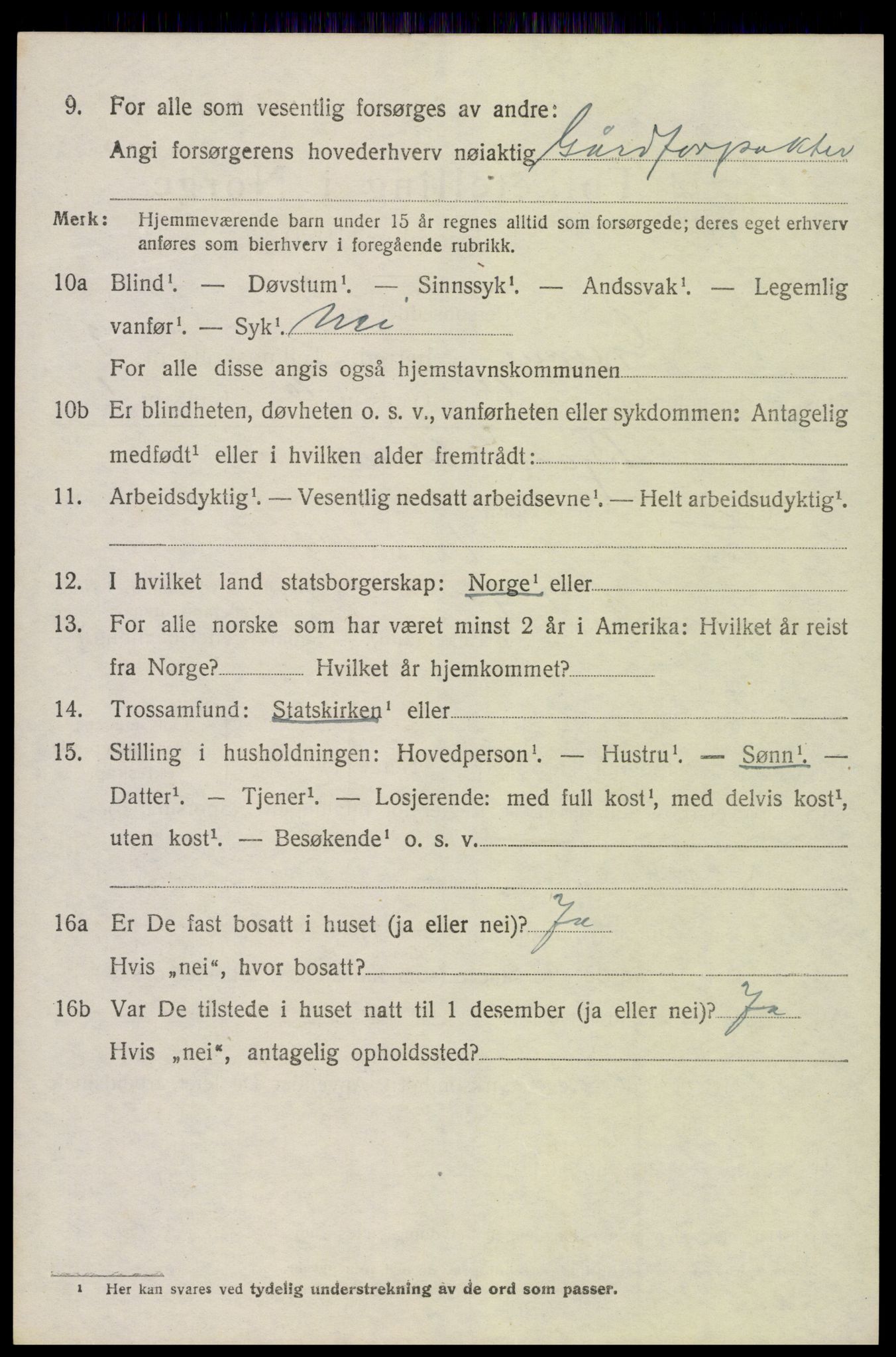 SAKO, 1920 census for Gjerpen, 1920, p. 6089