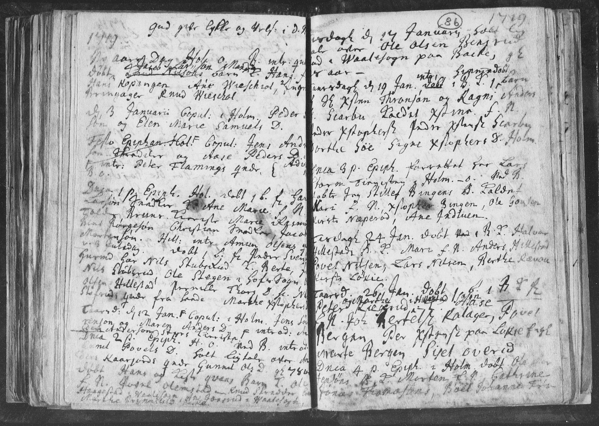 Botne kirkebøker, SAKO/A-340/F/Fa/L0001b: Parish register (official) no. I 1B, 1707-1722, p. 86