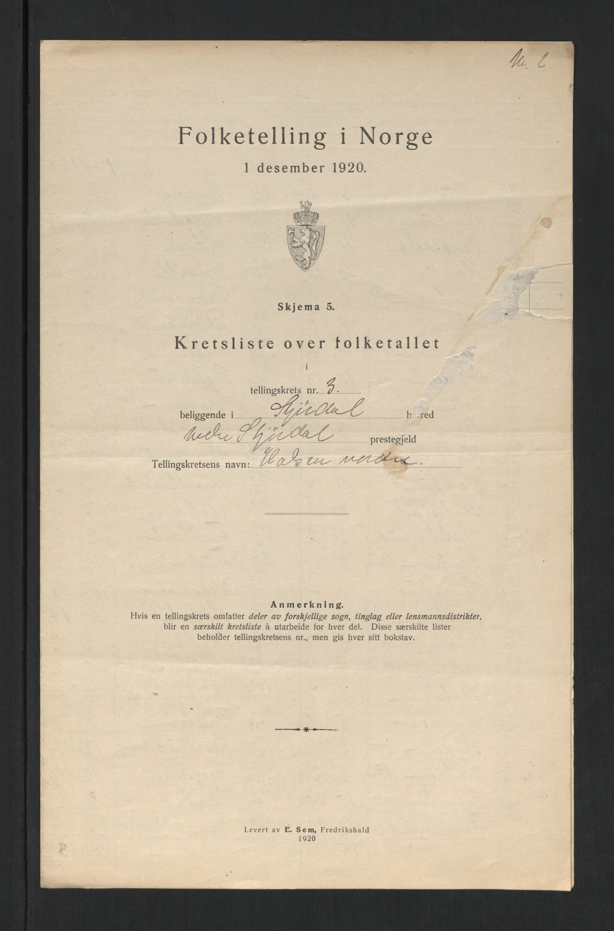 SAT, 1920 census for Stjørdal, 1920, p. 16