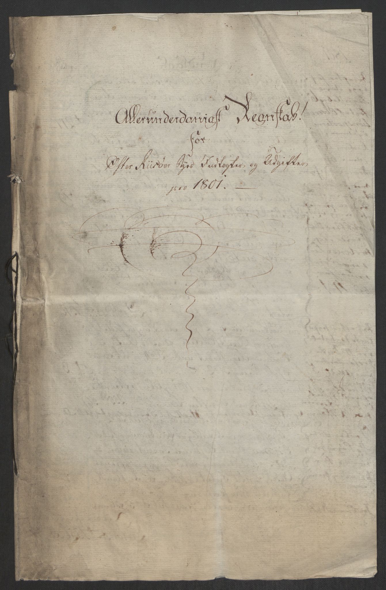 Danske Kanselli 1800-1814, AV/RA-EA-3024/K/Kk/Kka/Kkac/L0236: Kjøpstadregnskap Øster Risør, 1801-1804, p. 2